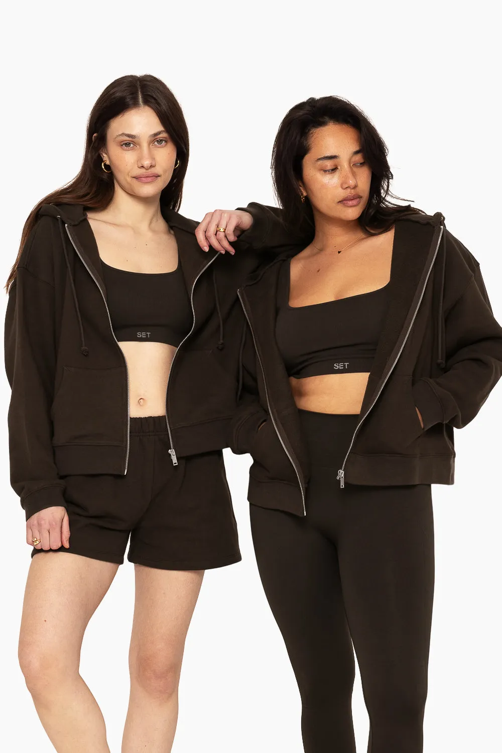 HEAVYWEIGHT SWEATS ZIP HOODIE - ESPRESSO