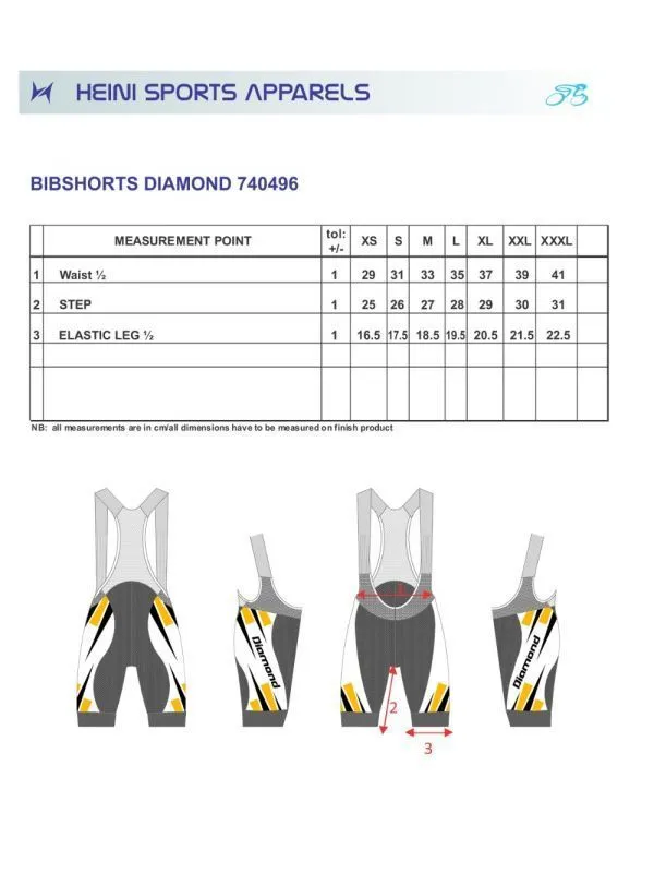Heini Diamond 407 Men's Bib Short