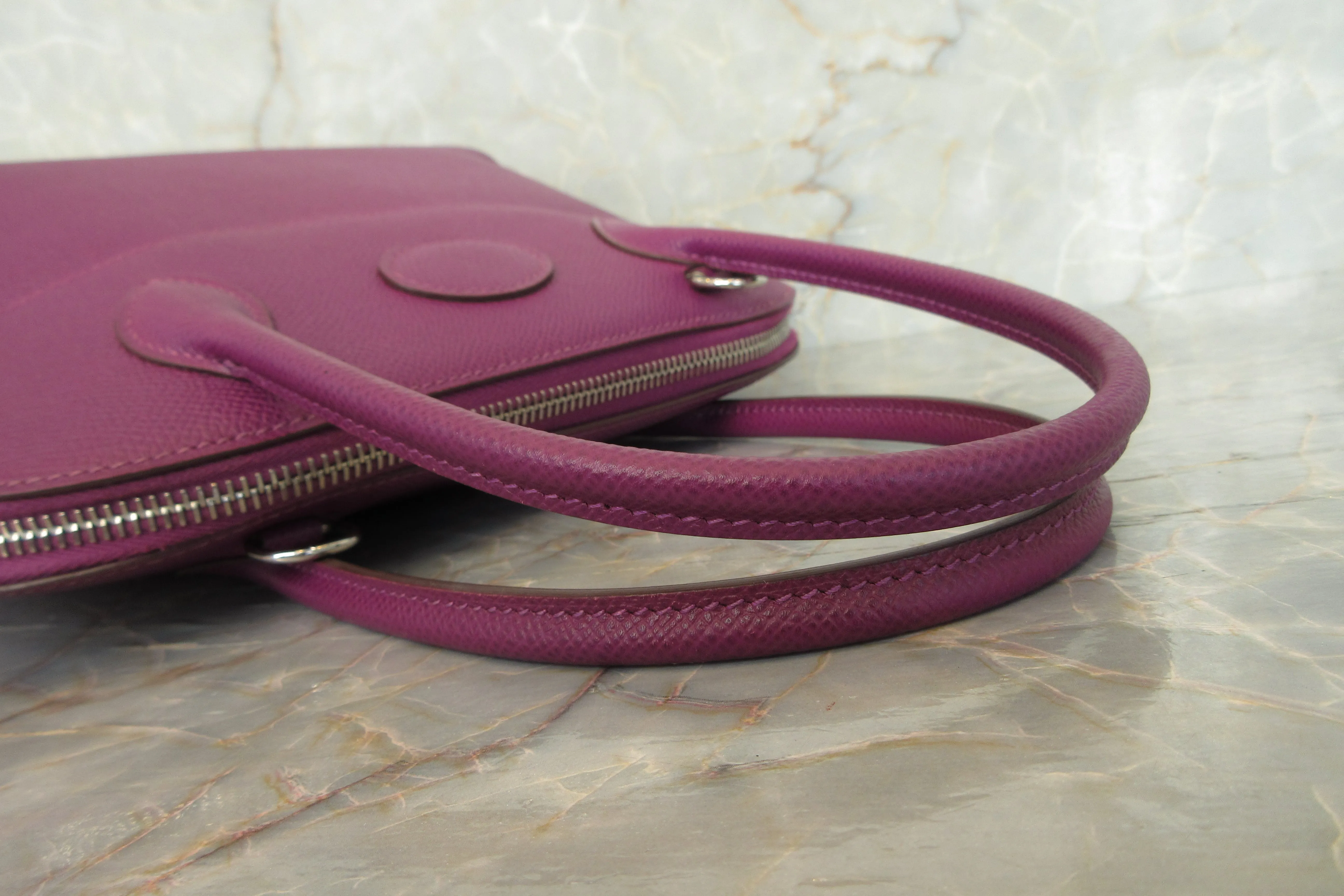 HERMES／エルメス ボリード27 ヴォーエプソン アネモネ □R刻印 ショルダーバッグ 600120037