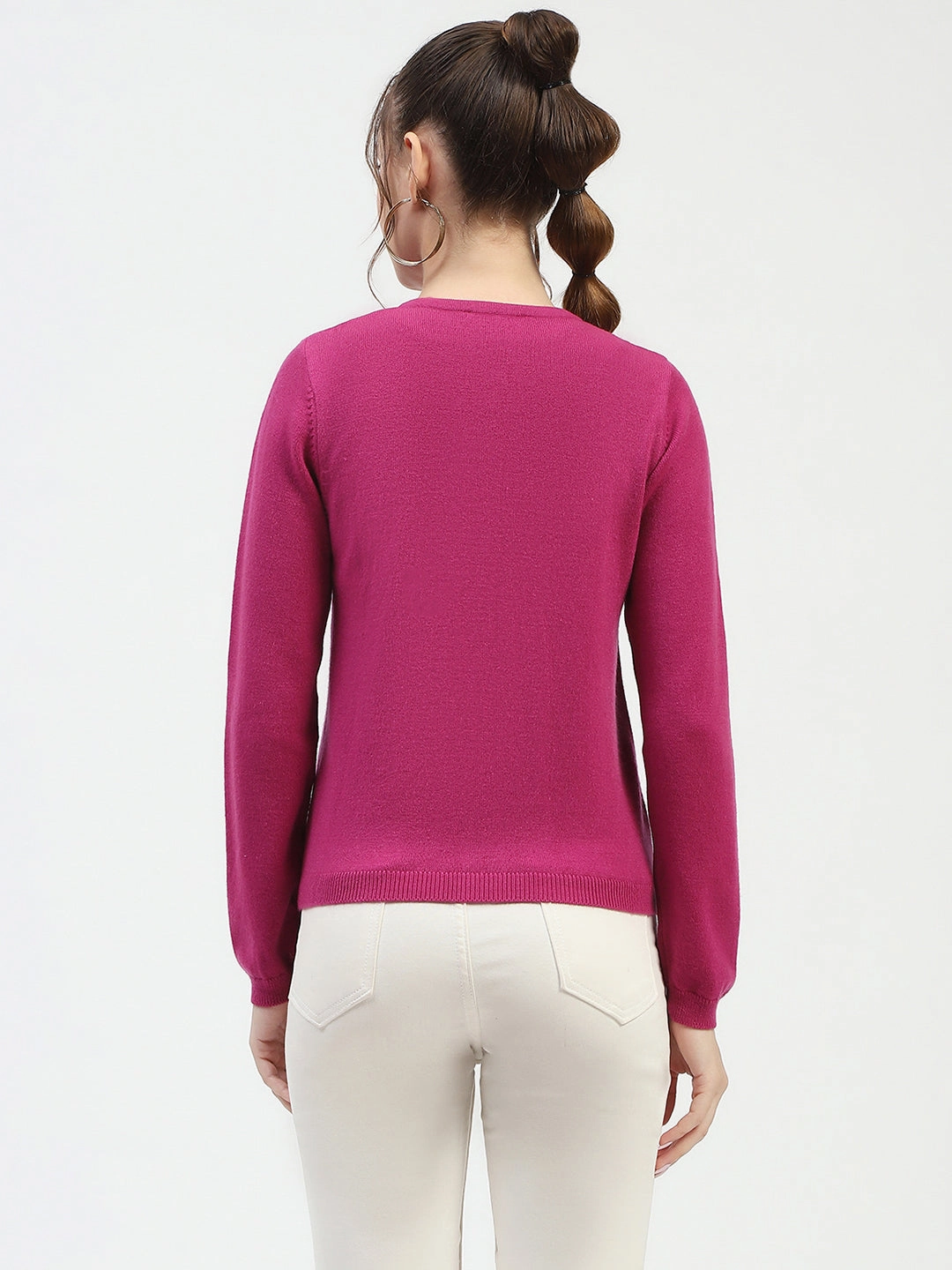 Compression Fit Technology AntiBacterial Coating Madame Magenta Button-Up Cardigan