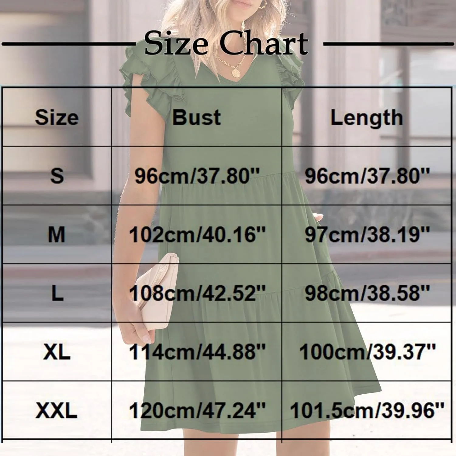 HGps8w Women's 2025 Summer Ruffle V Neck Mini Dress Casual Sleeveless Loose Tiered Swing Beach Dresses with Pockets