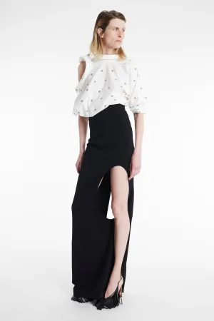 Pencil Skirt Black Fresh Look Tiered Layers