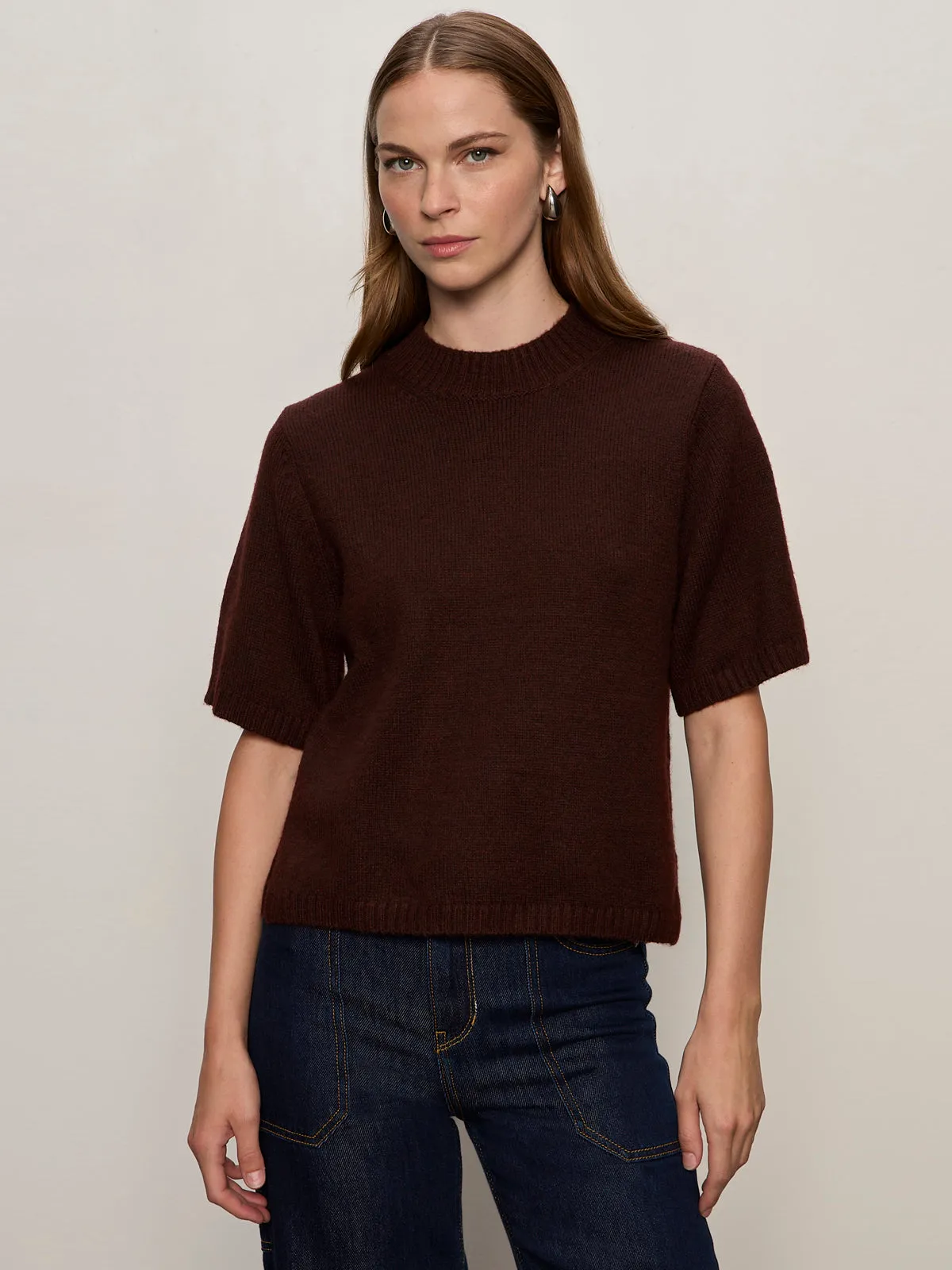 Perfect Sweater Tee Dark Crimson ButterSoft Handfeel
