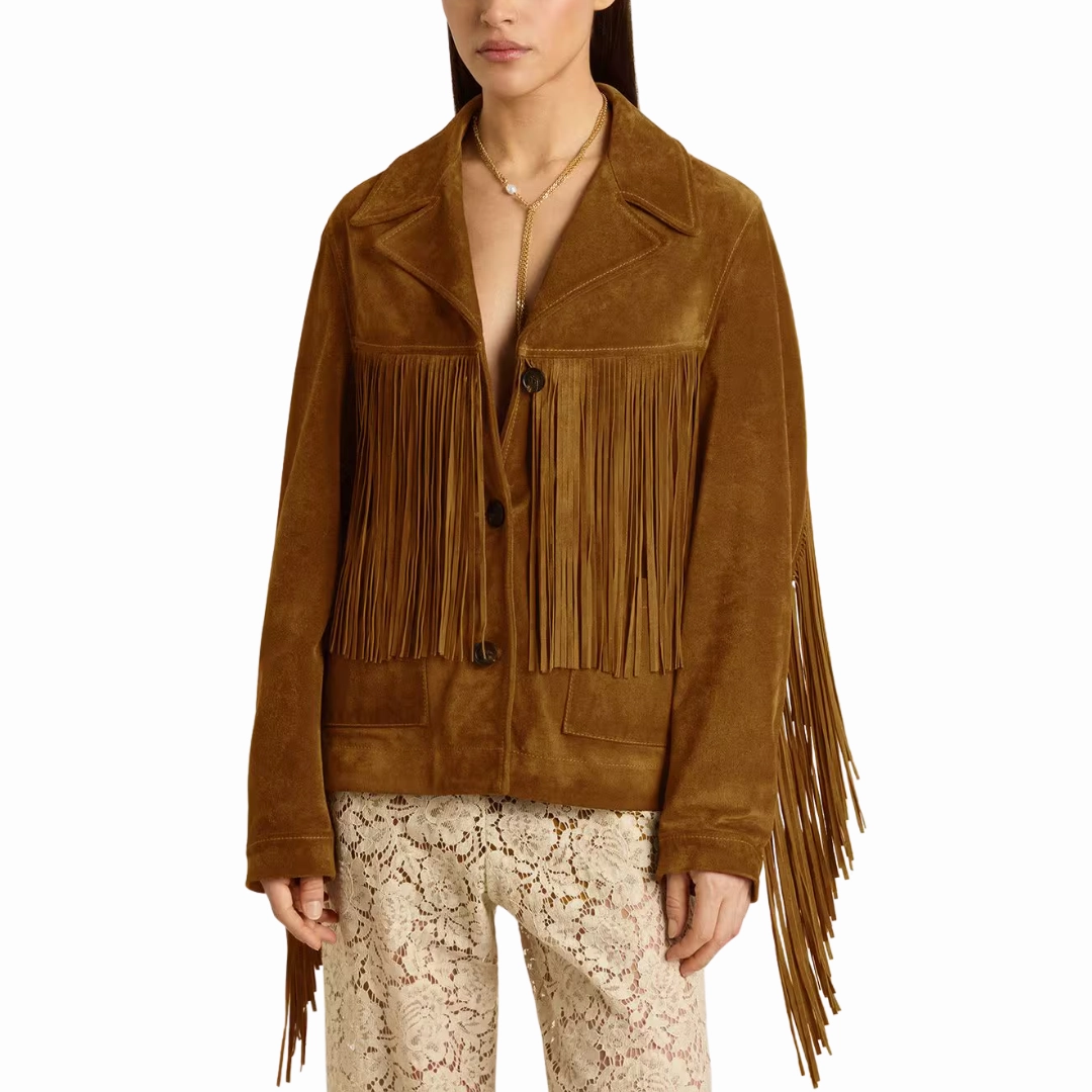 Suede Fringe Jacket MultiAngleVentilation