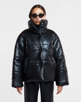 Hide - Okobor? Alt-Leather Puffer Jacket - Black AllDay Compression