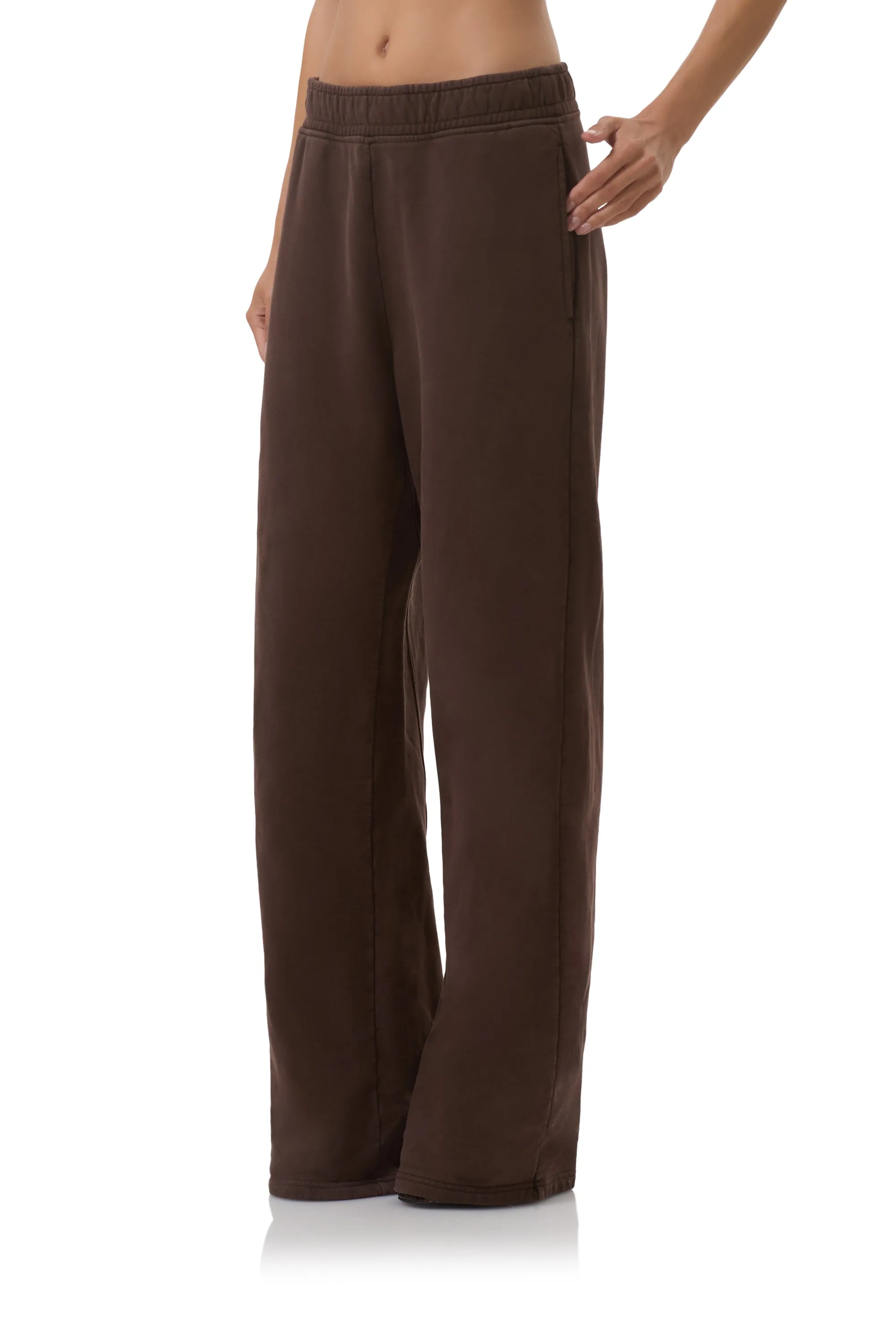 Finely Straight Leg Sweatpant - Espresso Fit Control