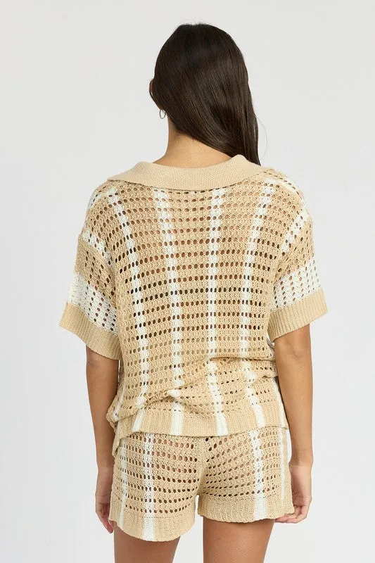 “High tides” crochet top