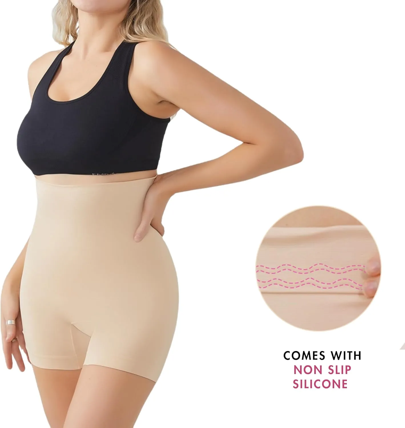 High Waisted Shaper Shorts for Women Tummy Control | Butt Lifting | Anti-Slip Silicone | Seamless Slimming Shorts