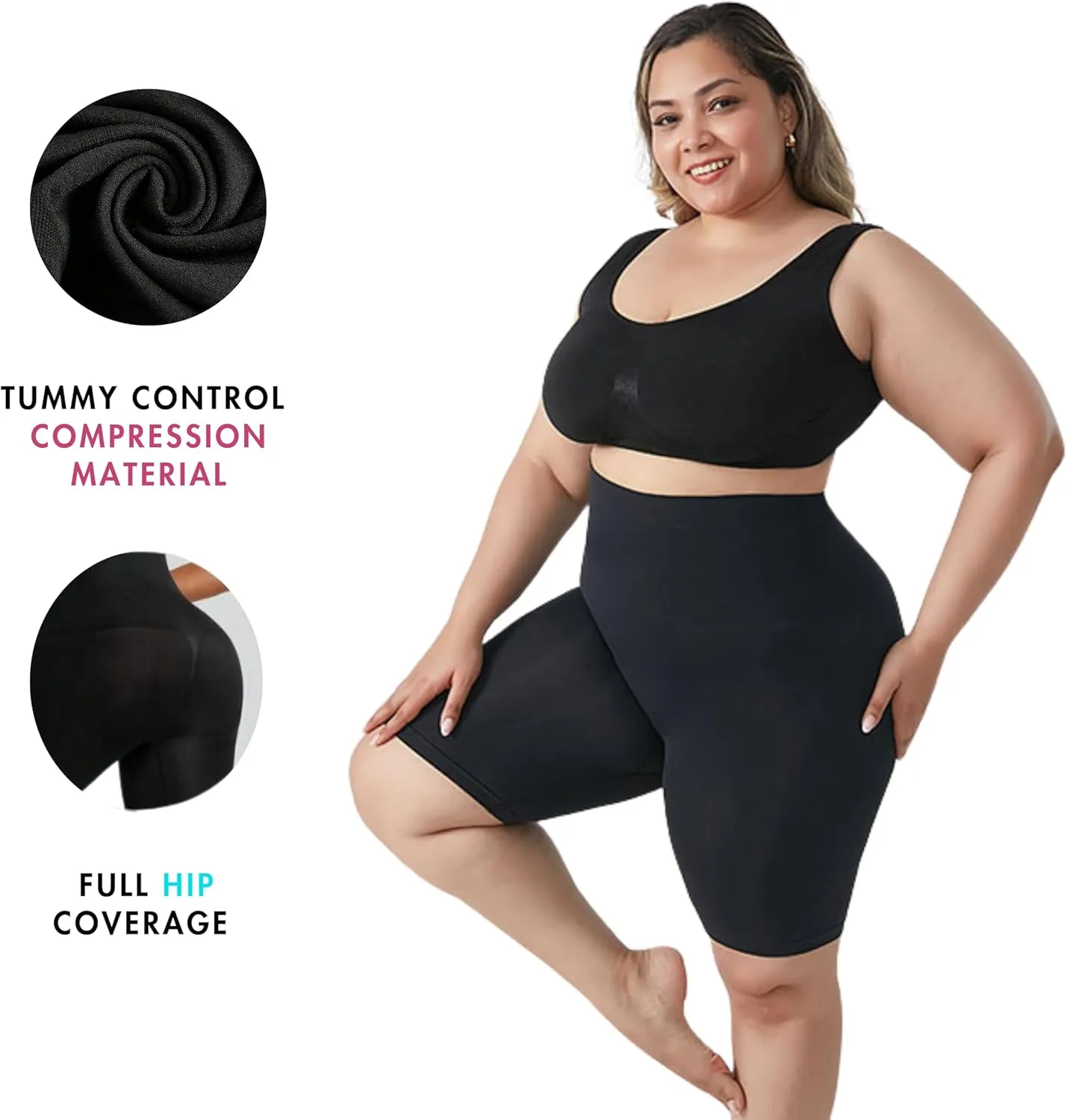 High Waisted Shaper Shorts for Women Tummy Control | Butt Lifting | Anti-Slip Silicone | Seamless Slimming Shorts