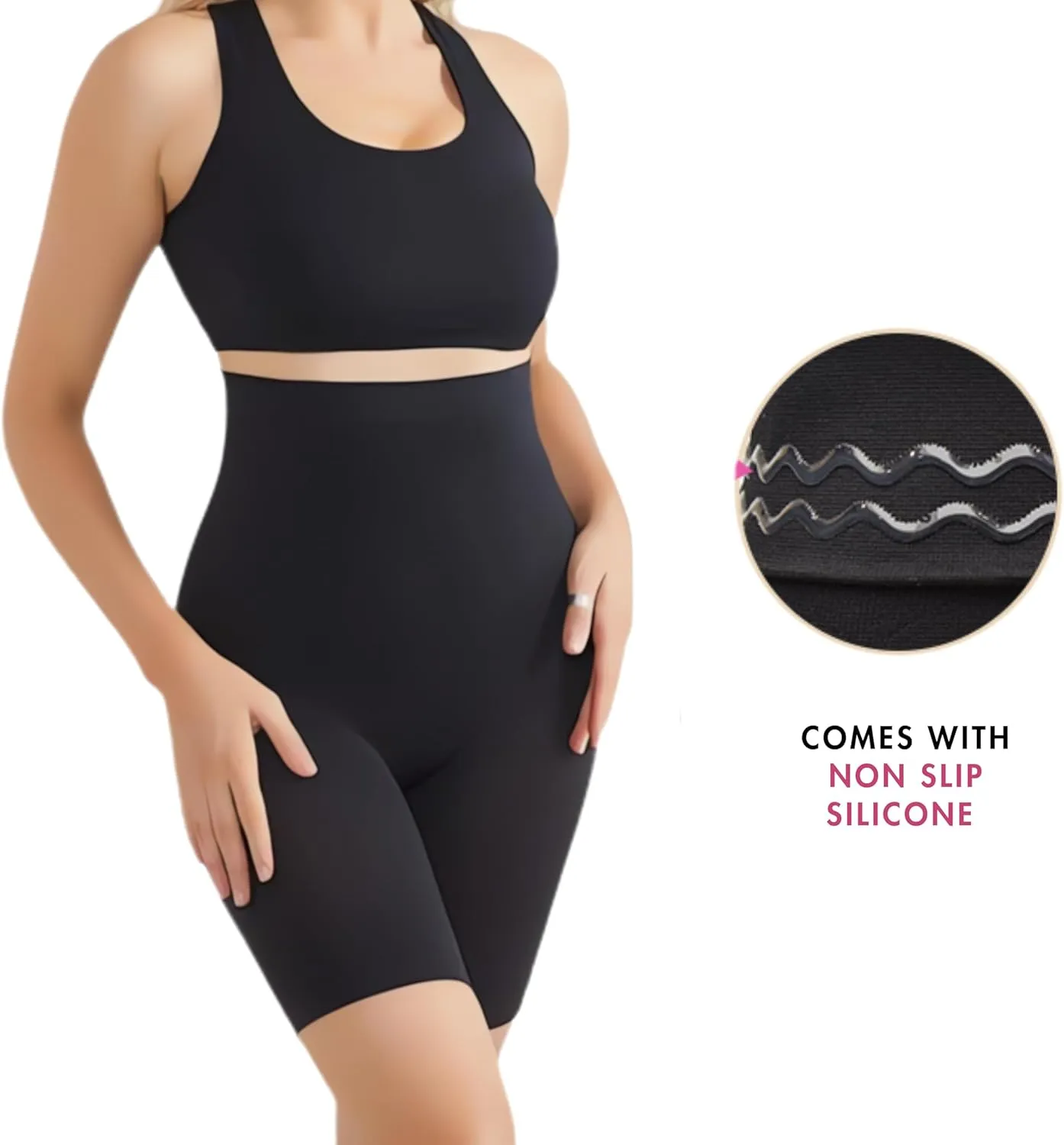 High Waisted Shaper Shorts for Women Tummy Control | Butt Lifting | Anti-Slip Silicone | Seamless Slimming Shorts