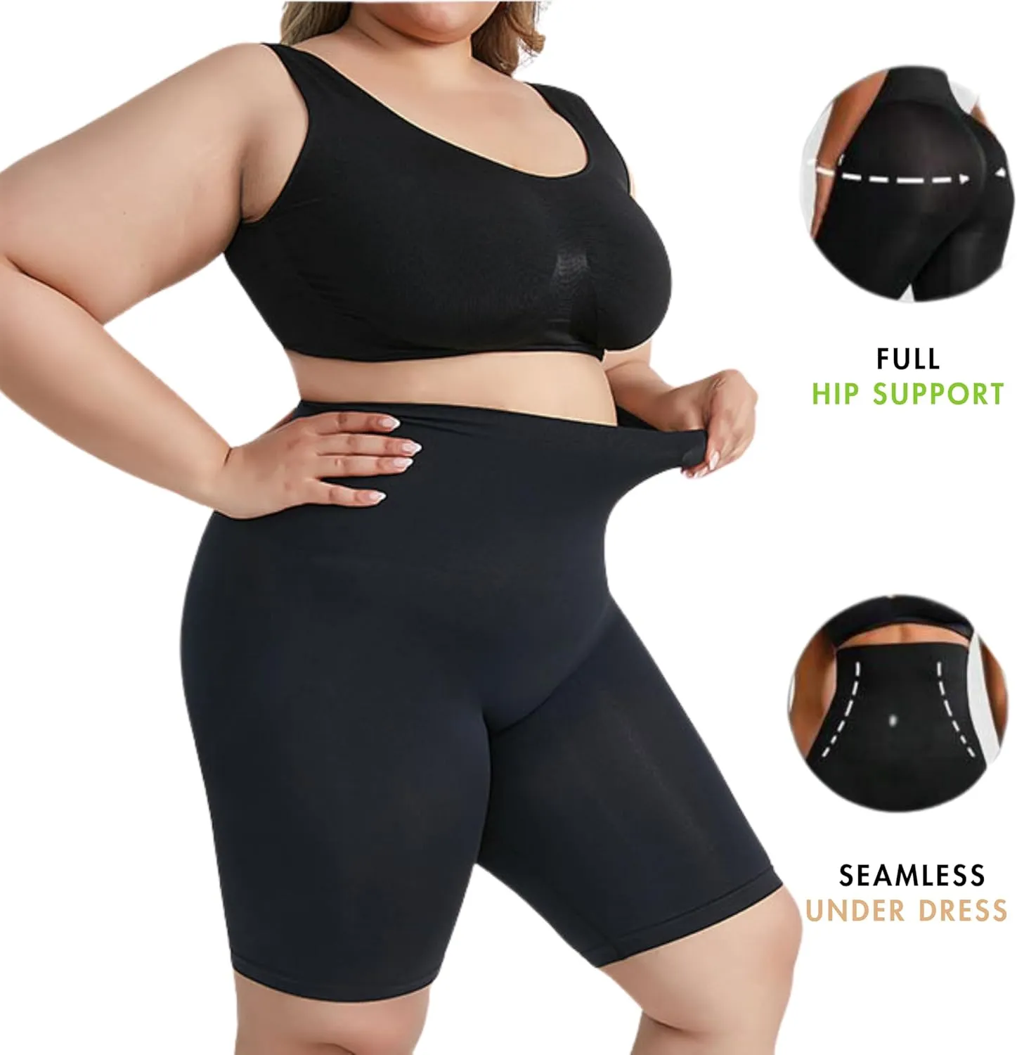 High Waisted Shaper Shorts for Women Tummy Control | Butt Lifting | Anti-Slip Silicone | Seamless Slimming Shorts