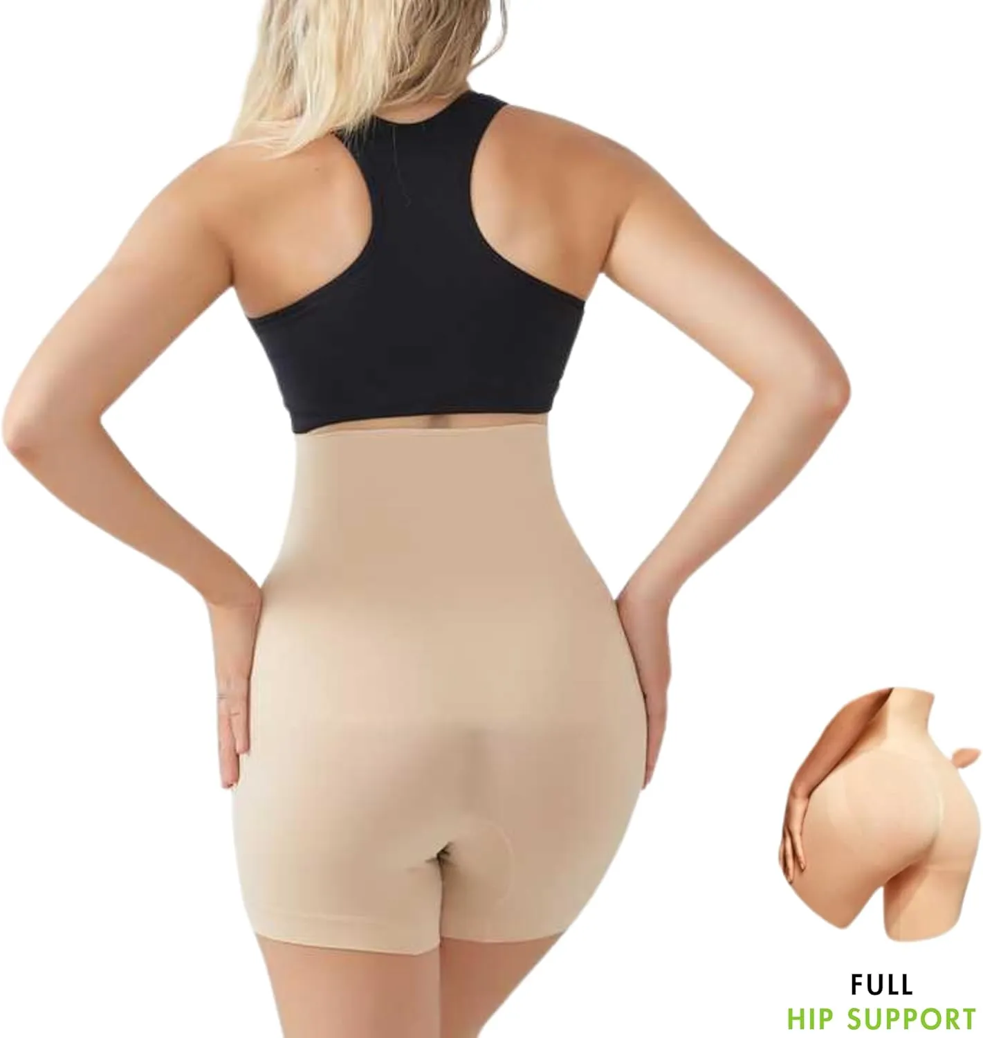 High Waisted Shaper Shorts for Women Tummy Control | Butt Lifting | Anti-Slip Silicone | Seamless Slimming Shorts