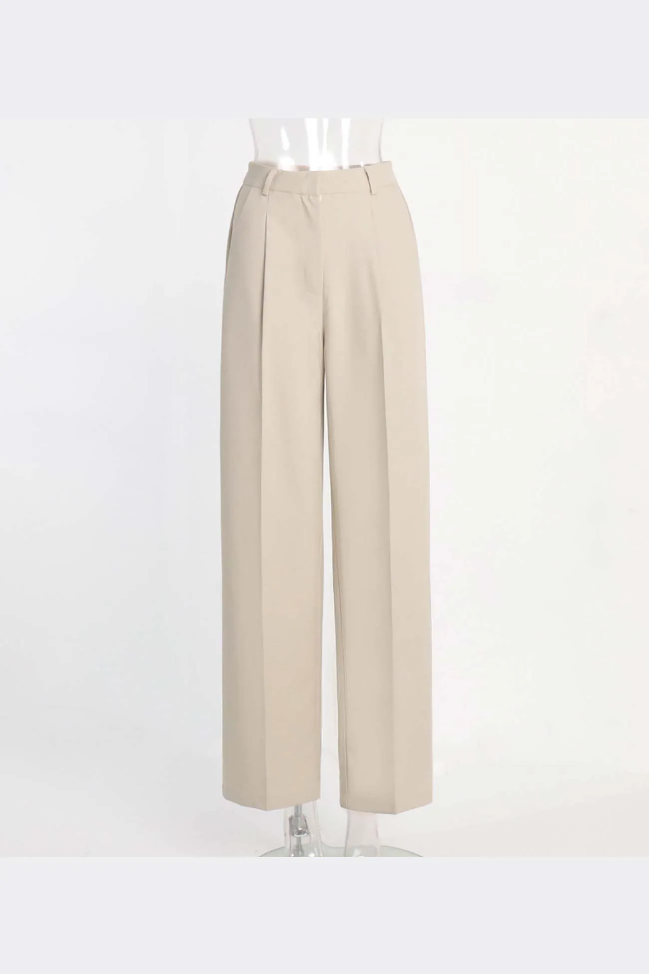 High Waisted Straight Cut Pants