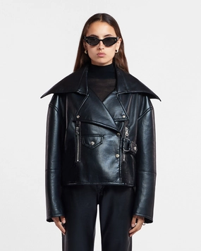 Ado - Regenerated Leather Jacket - Black Iconic All-Purpose Wear