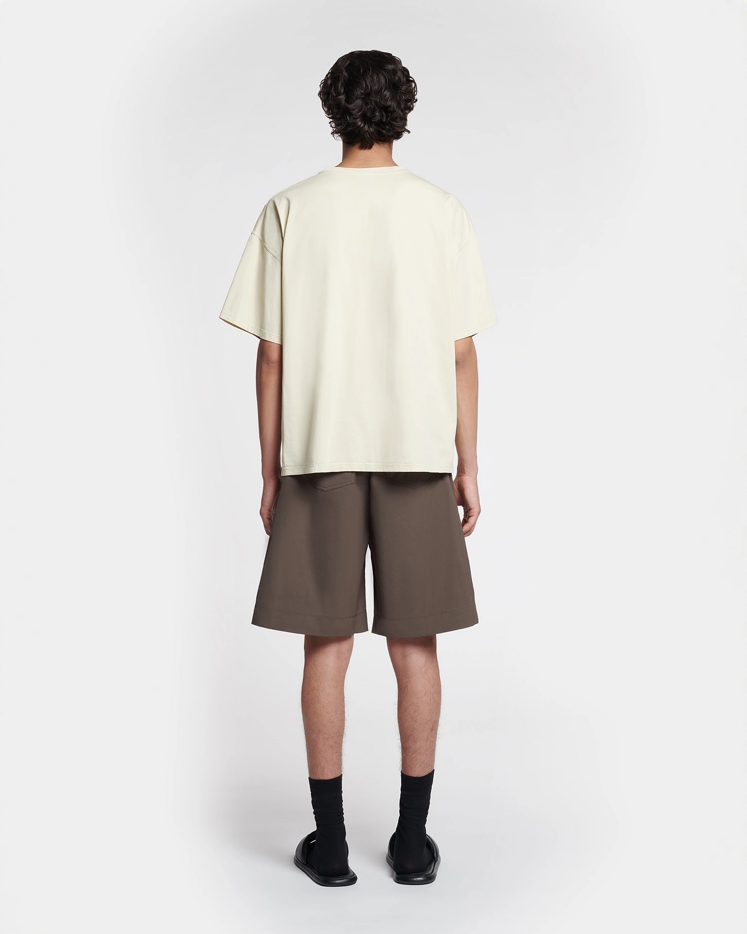 DoubleLayeredShoulders Wren - Embroidered Cotton-Jersey T-Shirt - Shell