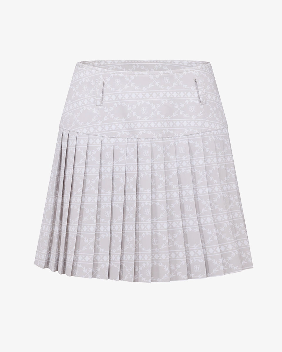 high waist pattern skirt - Beige Odor Control Tech Corduroy texture