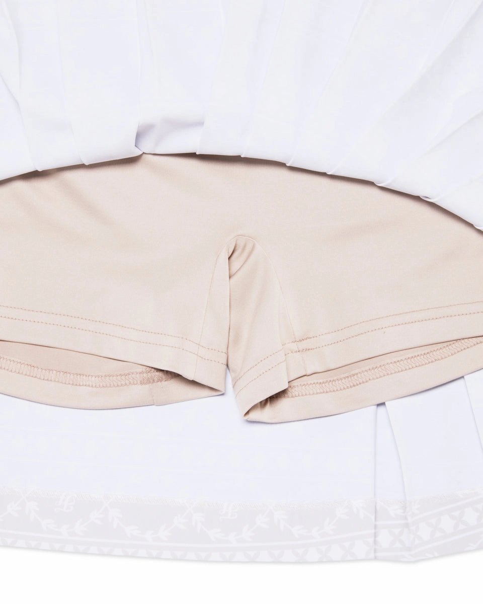 Unique Feature high waist pattern skirt - Beige