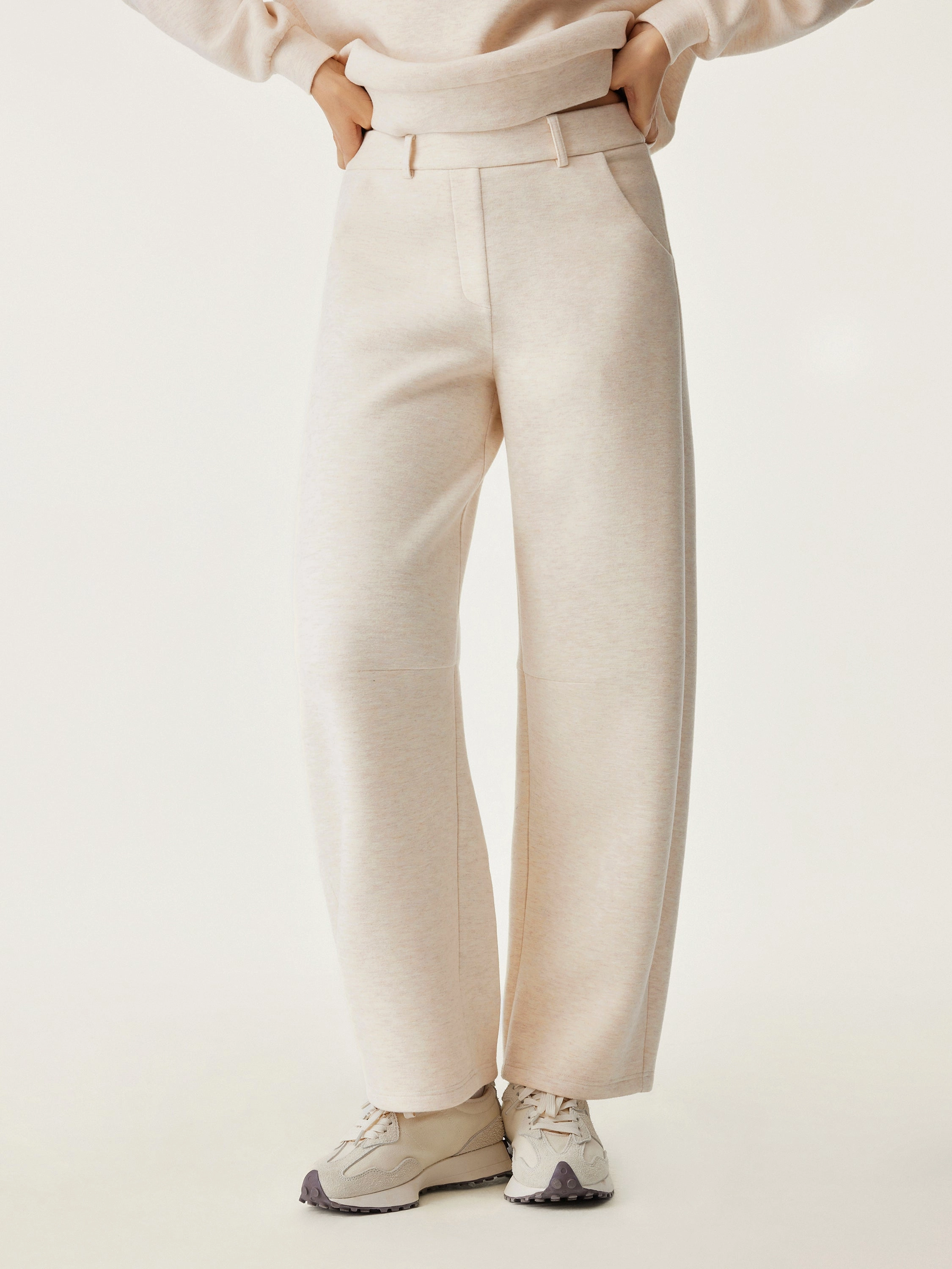 Sport Ready Fit Quick Dry Wear High Waisted Cozy Barrel Leg Pant