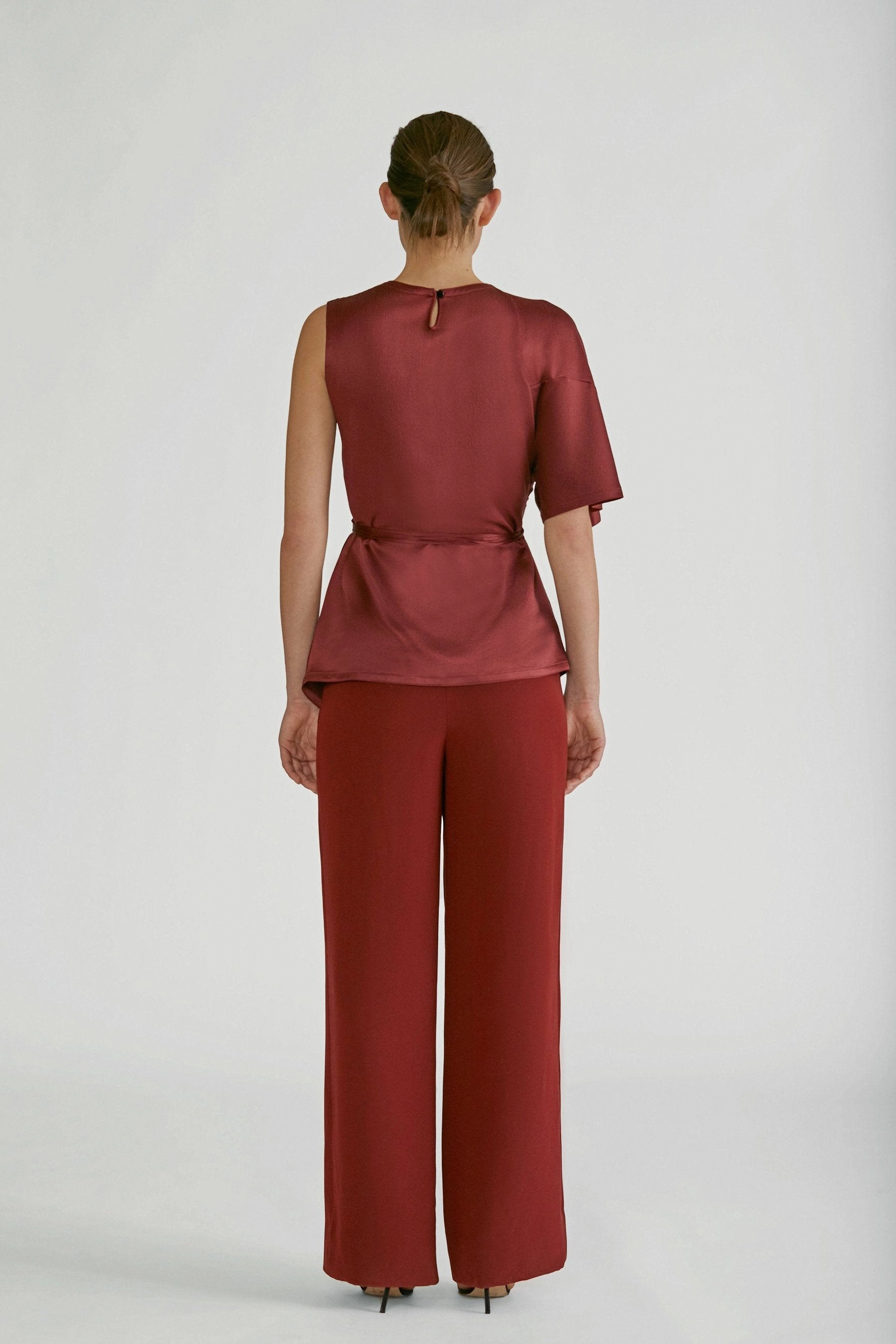 High Waisted Wide Leg Pant Chilly Day Layers Recycled Polyester