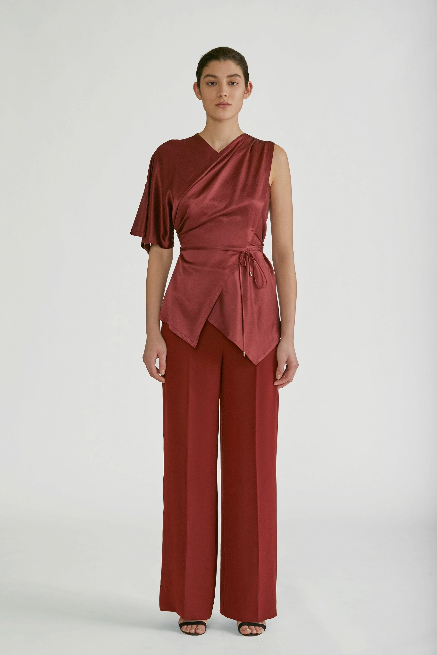 High Waisted Wide Leg Pant Windproof Membrane Tapered ankle