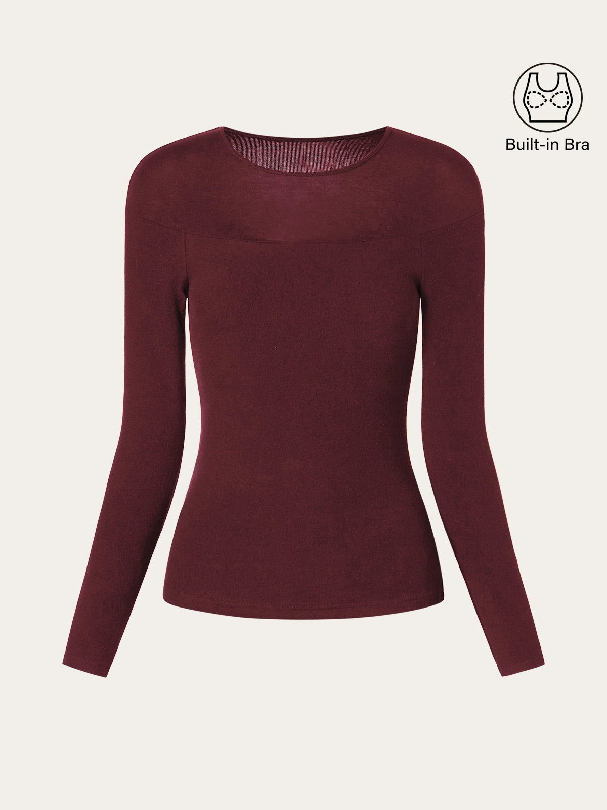 Tencel Wool Sheer Shoulder Brami Top Sustainable Production Certified Bound Seam Edges