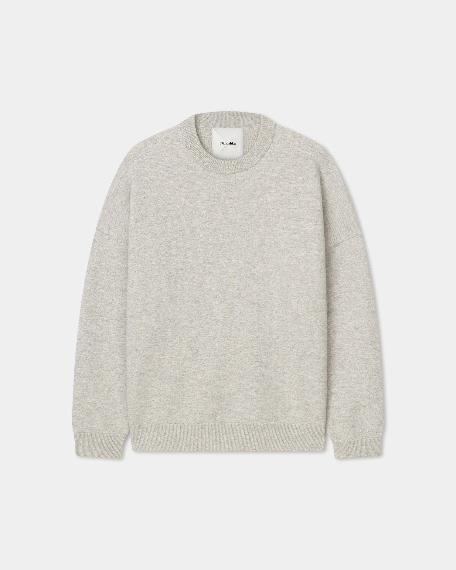 Joyann - Plush Cashmere Sweater - Gray Organic Cotton Yarn