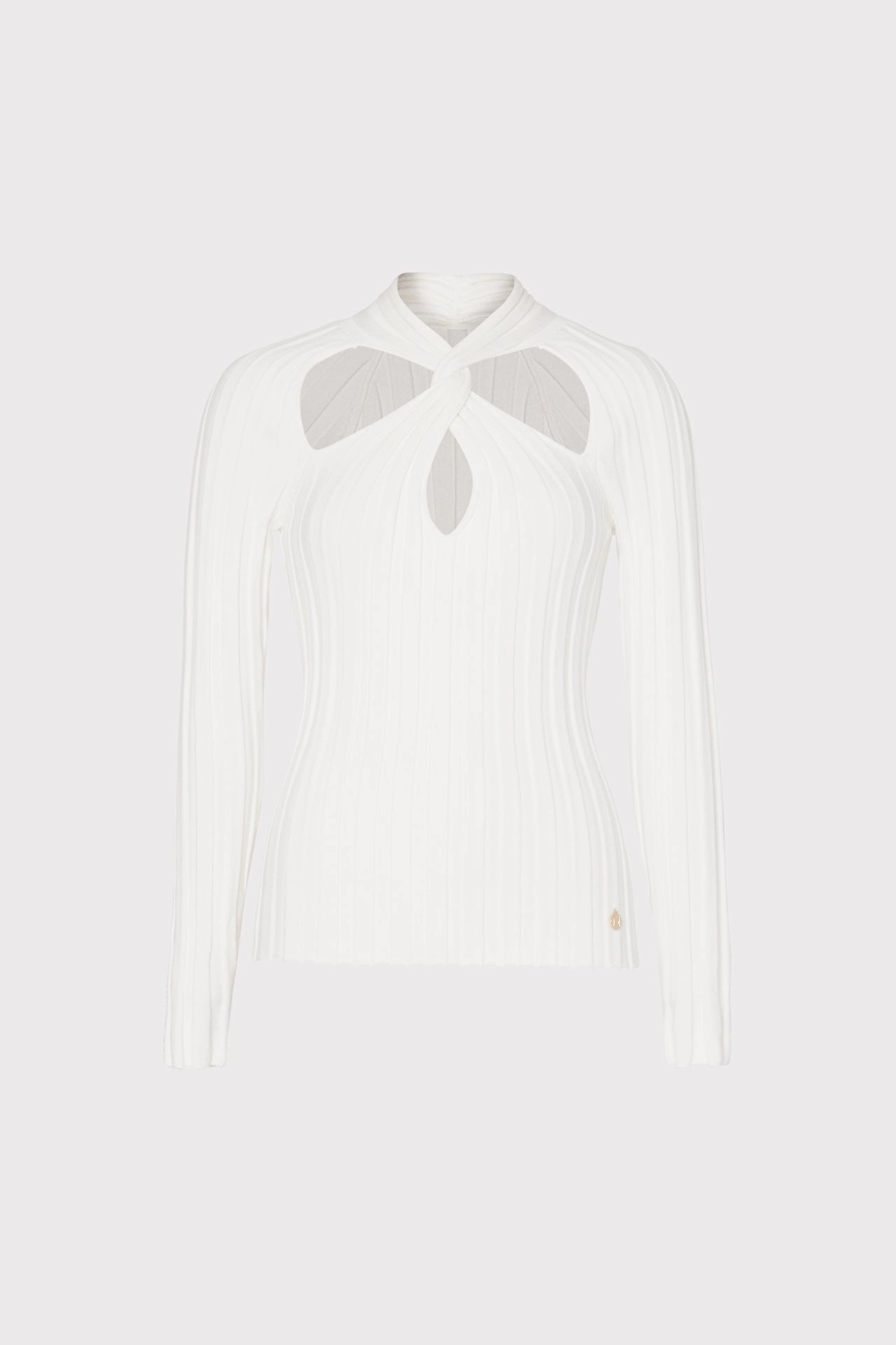 Twist Front Raglan Sleeve Top Natural Fiber Composition Subtle Elegance