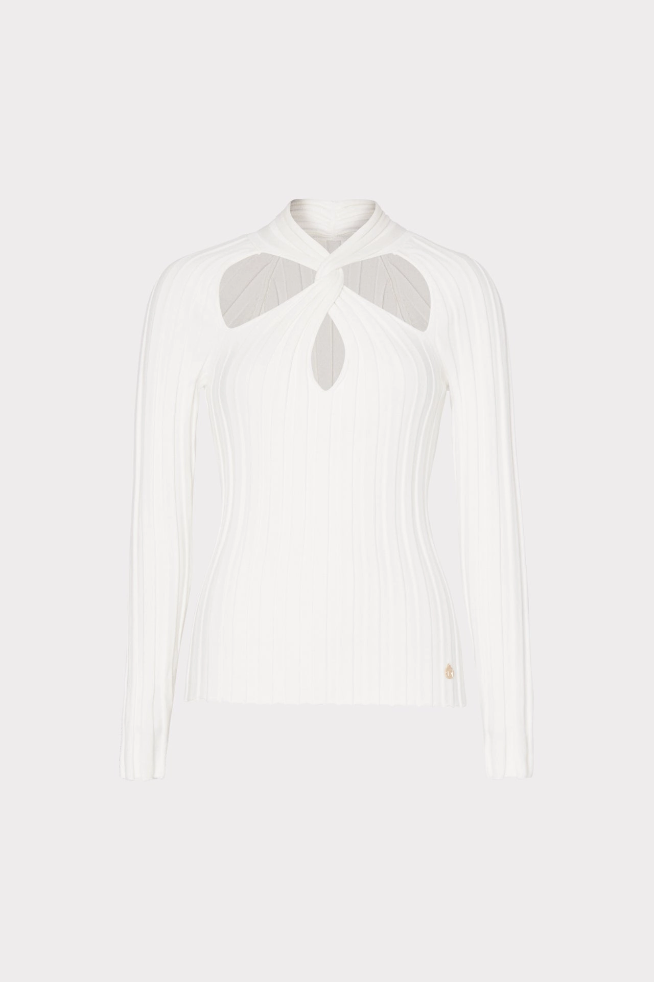 Twist Front Raglan Sleeve Top Drop Shoulder Design TemperatureRegulating Yarn