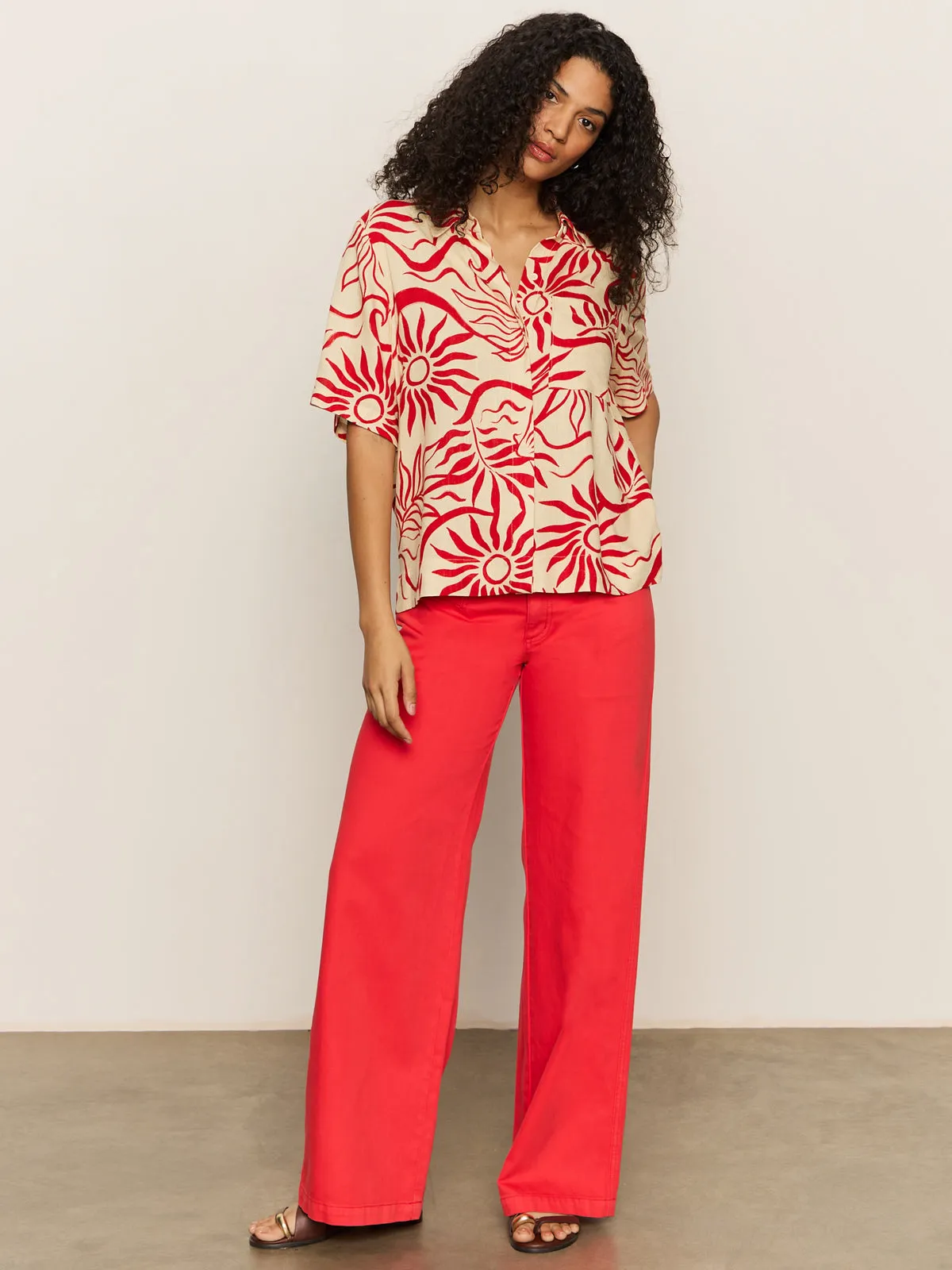 Highland Wide Leg Standard Rise Pant Cayenne StaticDissipative