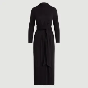 Vero Tie-Front Long-Sleeve Dress (Petite) Breathable Comfort Wear Luxe Mood