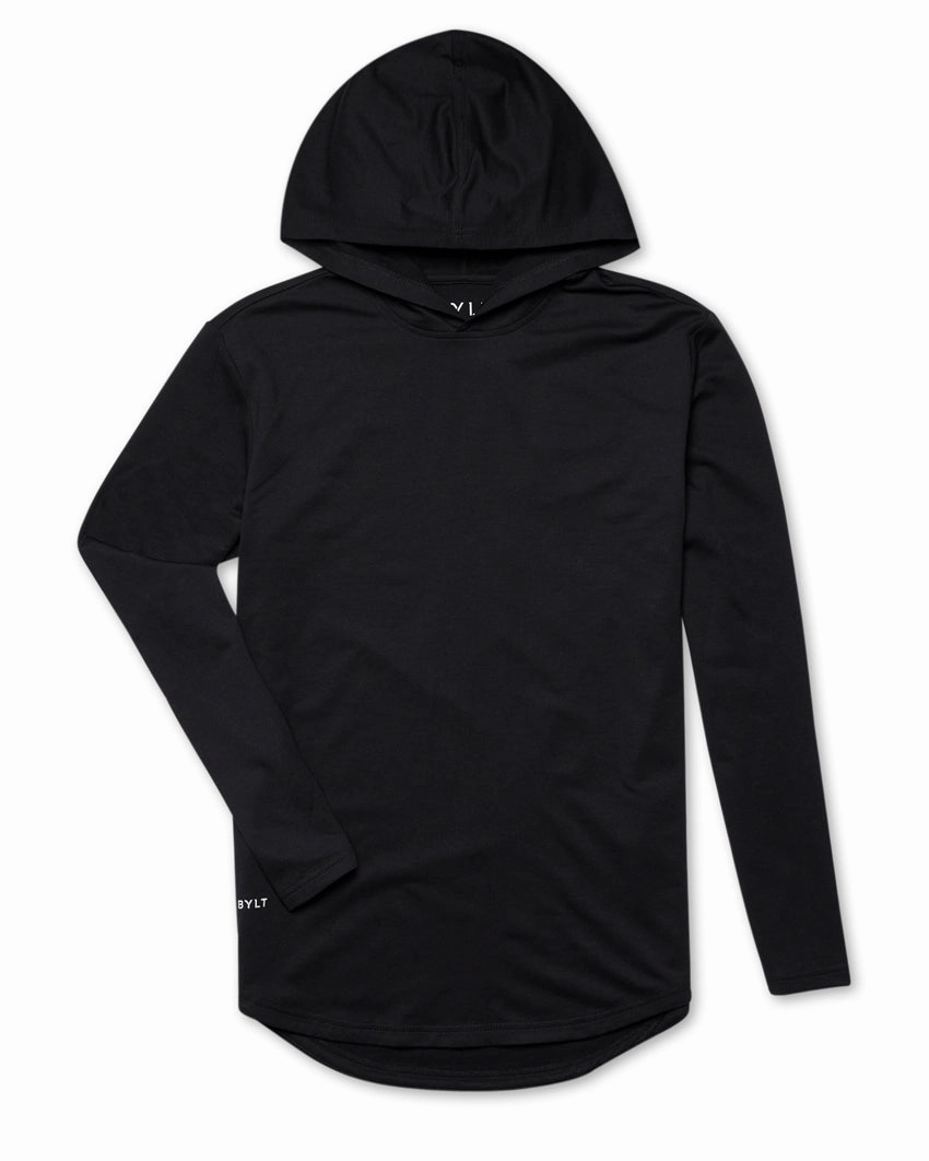 Hooded Drop-Cut Long Sleeve Beach Cover