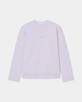 Remy - Printed Cotton-Fleece Sweatshirt - Lilac/Black/Books Thermoregulating Fabric