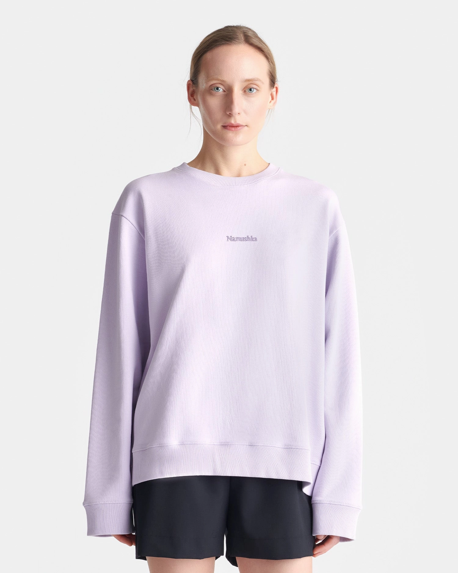 Tactile Soft Texture Non Chafing Edges Remy - Printed Cotton-Fleece Sweatshirt - Lilac/Black/Books