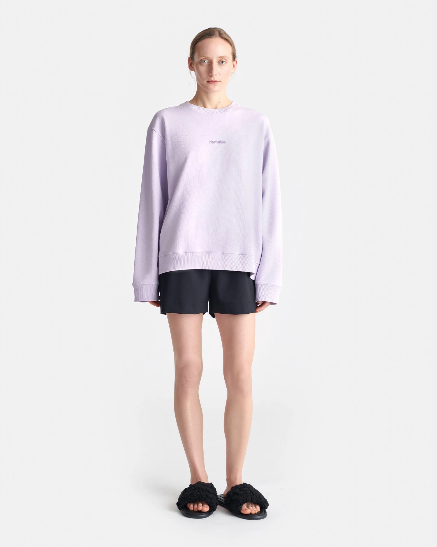 Remy - Printed Cotton-Fleece Sweatshirt - Lilac/Black/Books Comfortable Fabric