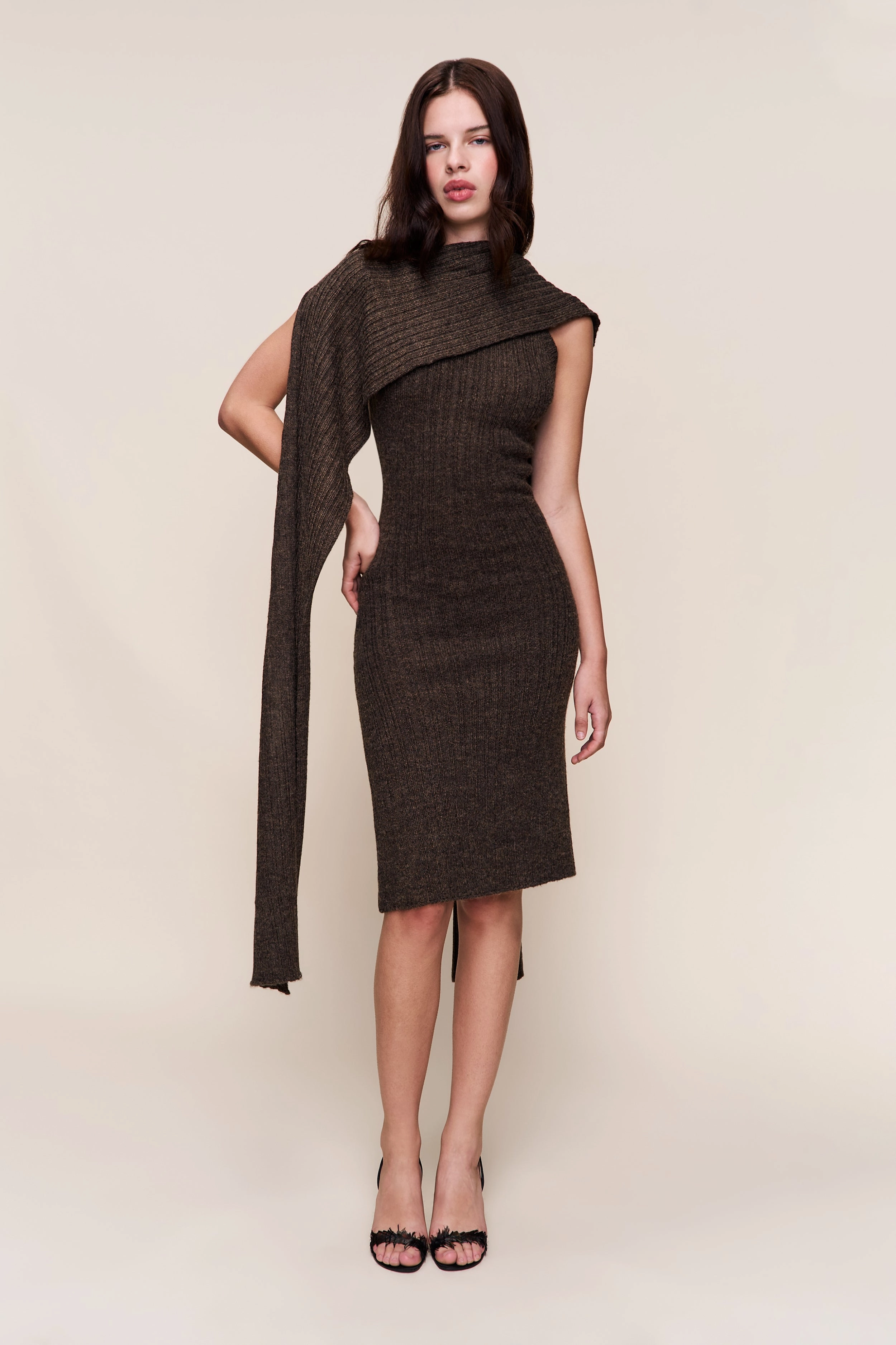 Street Layer Hooded Knit Dress