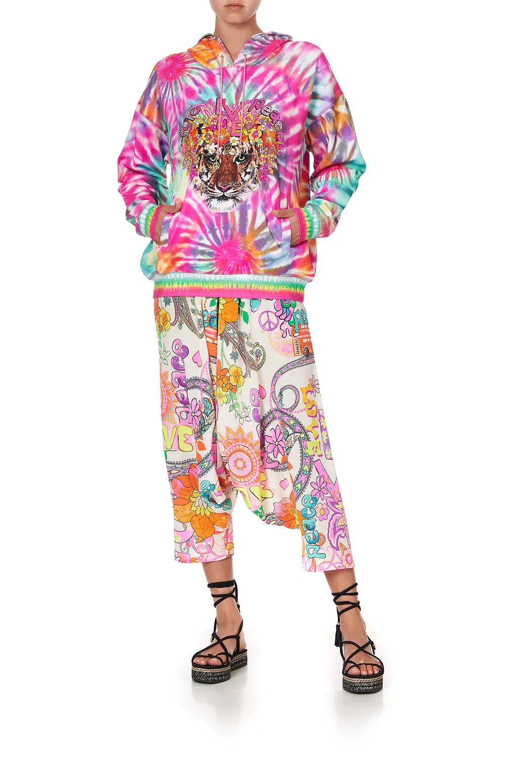 HOODIE WITH SIDE POCKETS LET THE SUN SHINE
