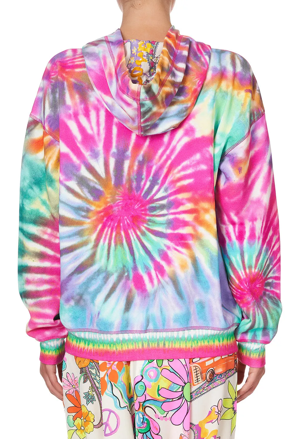 HOODIE WITH SIDE POCKETS LET THE SUN SHINE