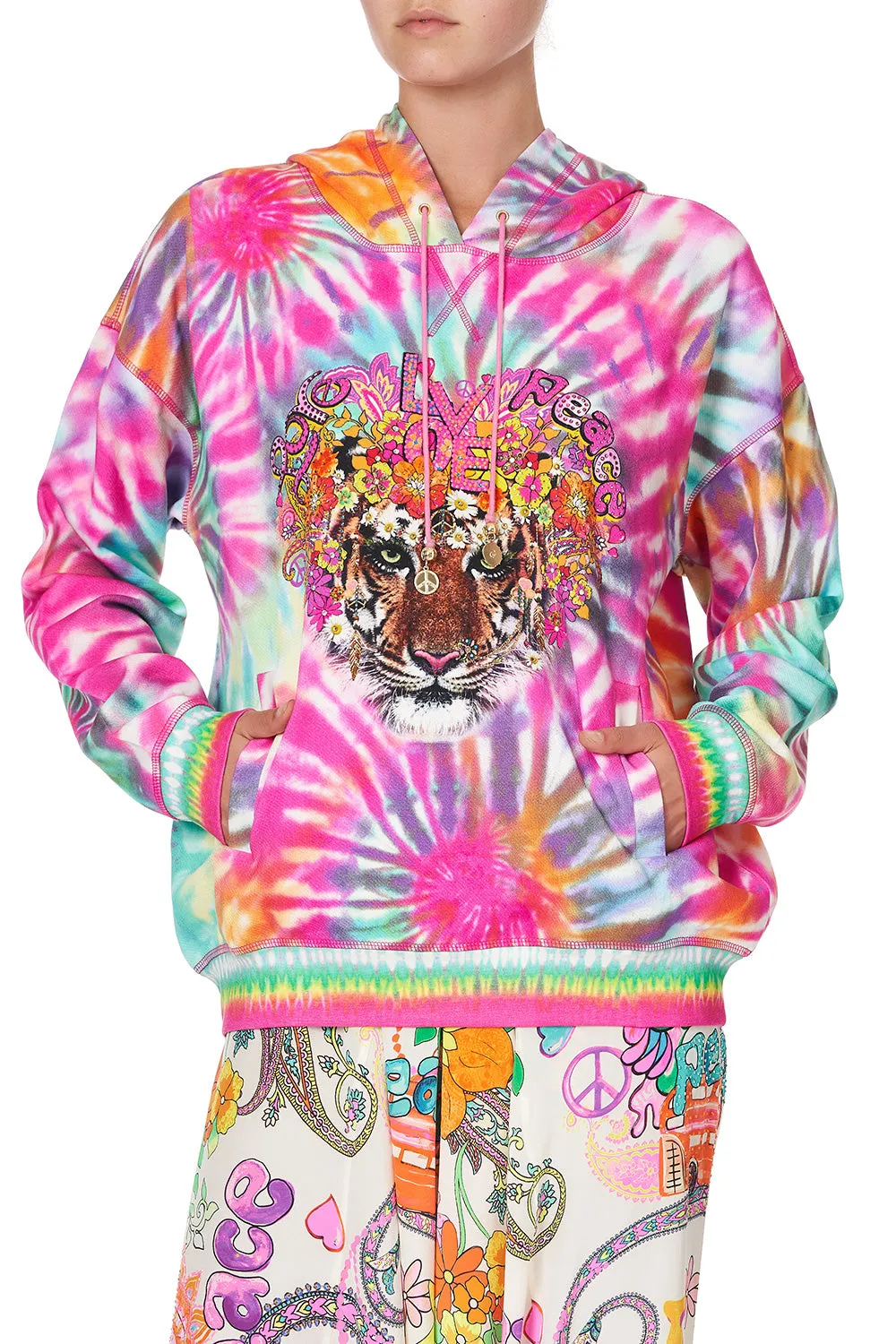 HOODIE WITH SIDE POCKETS LET THE SUN SHINE