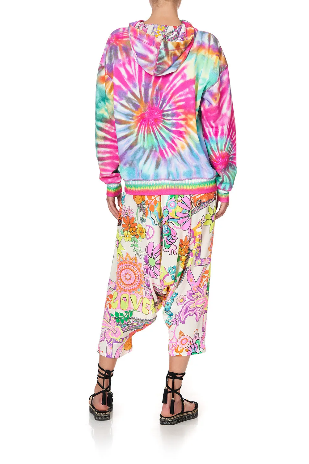 HOODIE WITH SIDE POCKETS LET THE SUN SHINE