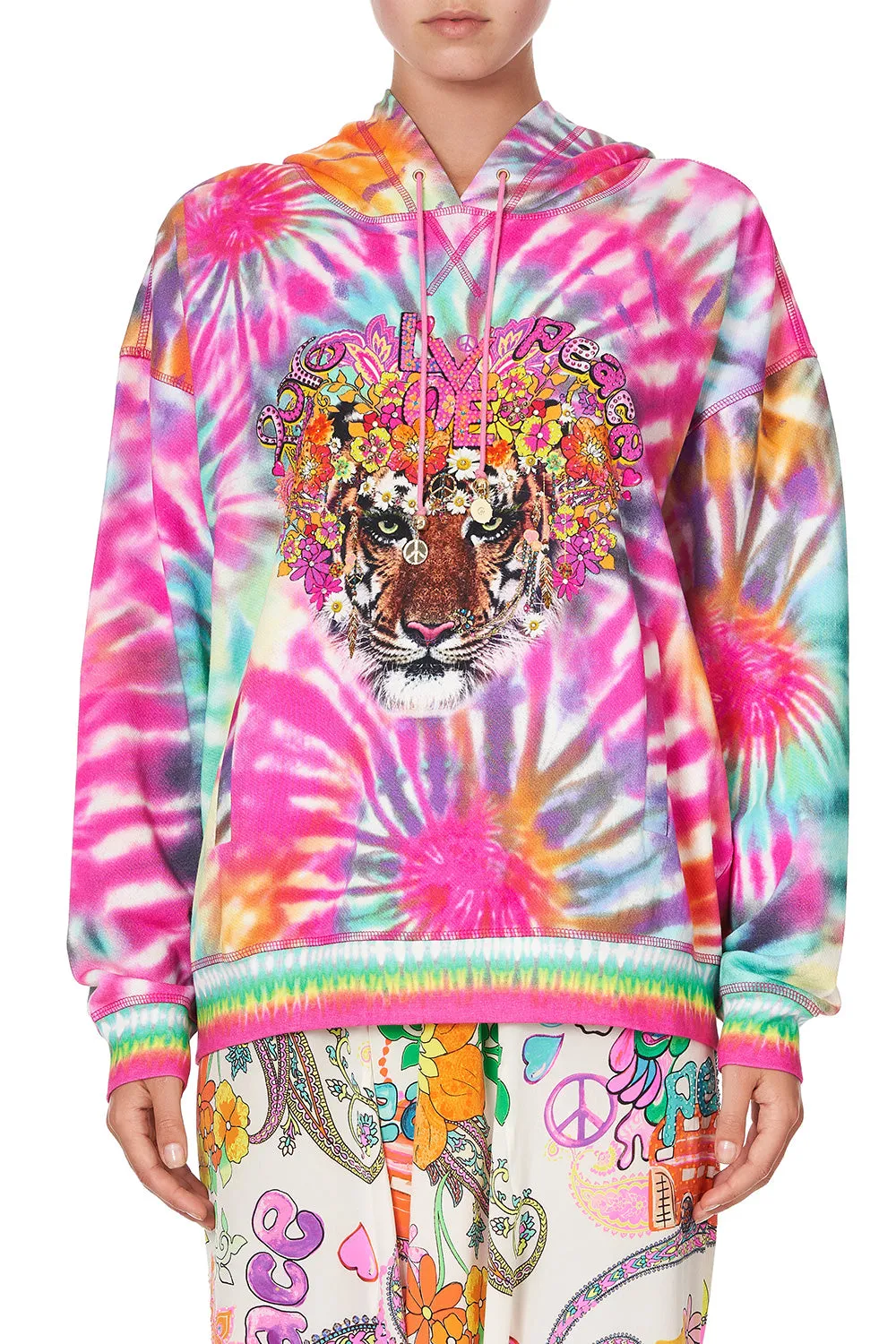 HOODIE WITH SIDE POCKETS LET THE SUN SHINE