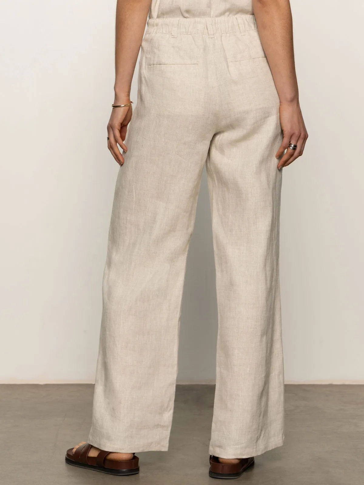 Hopper Semi High Rise Pant Flax Fitted Style Layering Essential