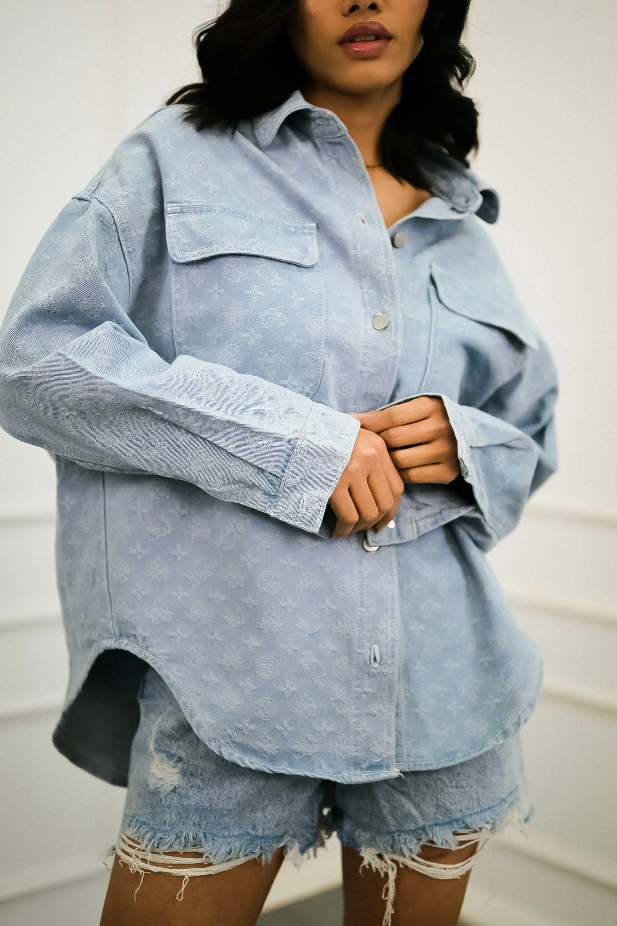 Horizon High-low Denim Shirt