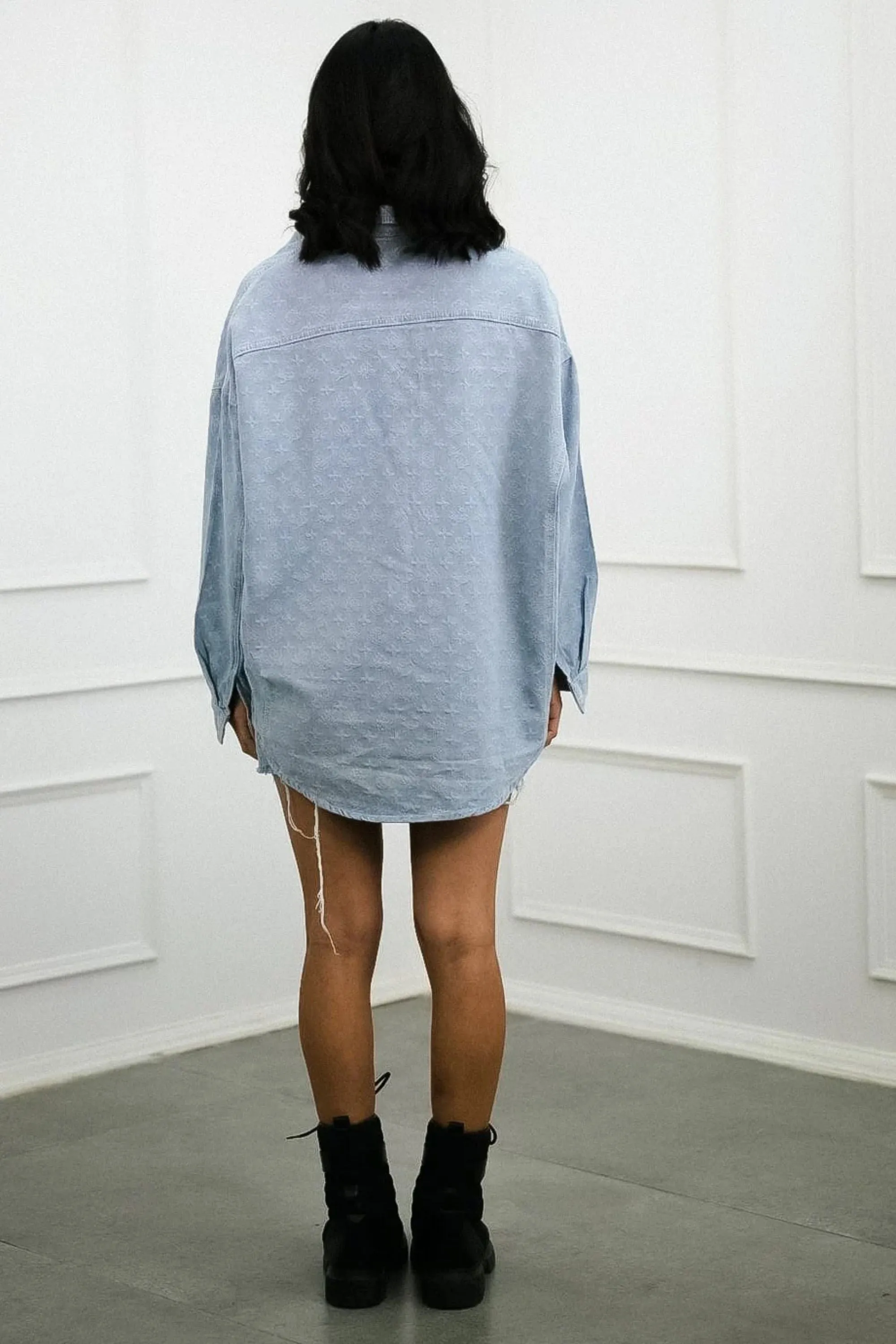 Horizon High-low Denim Shirt