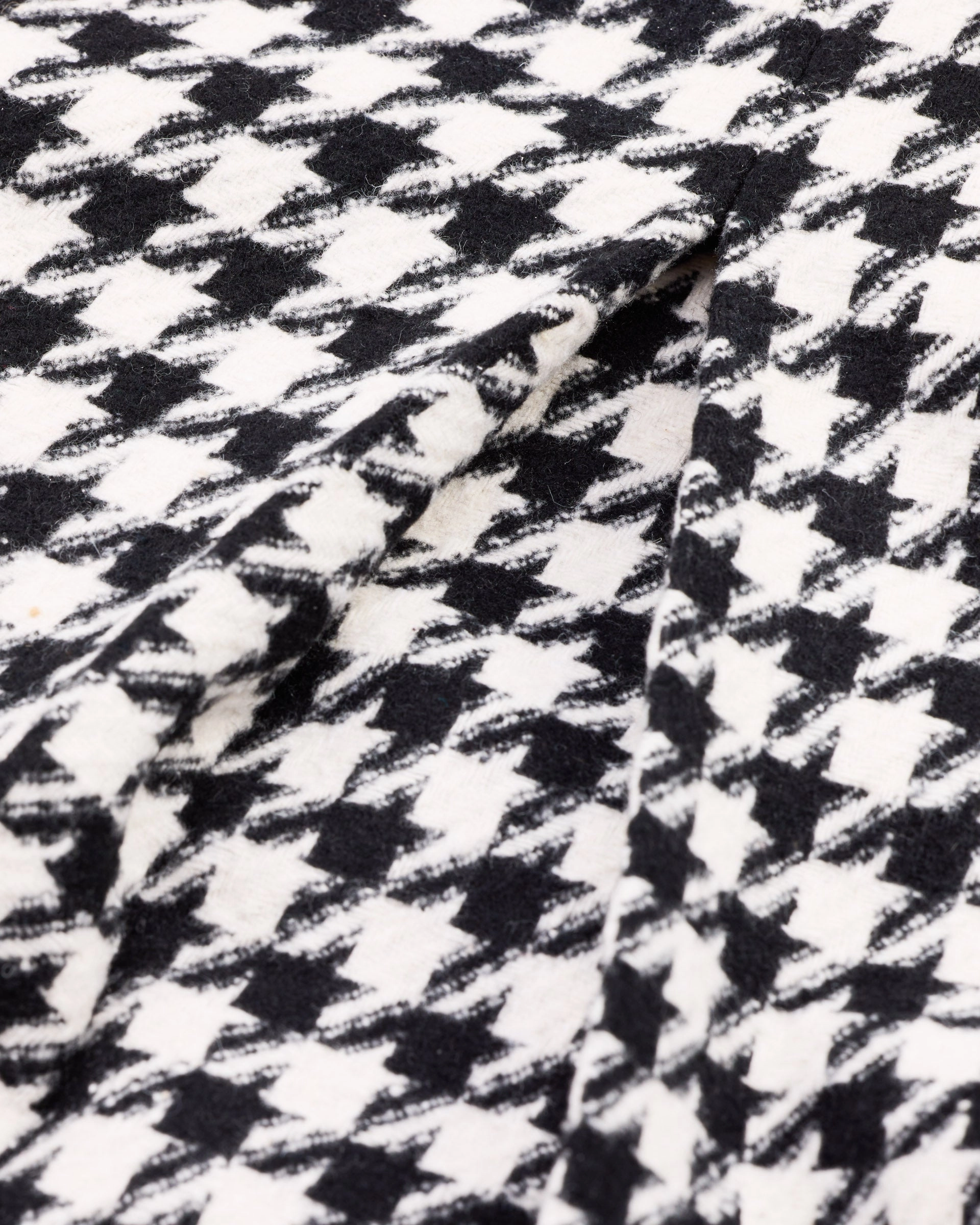 Houndstooth checkered flare skirt - Black Smooth Edging