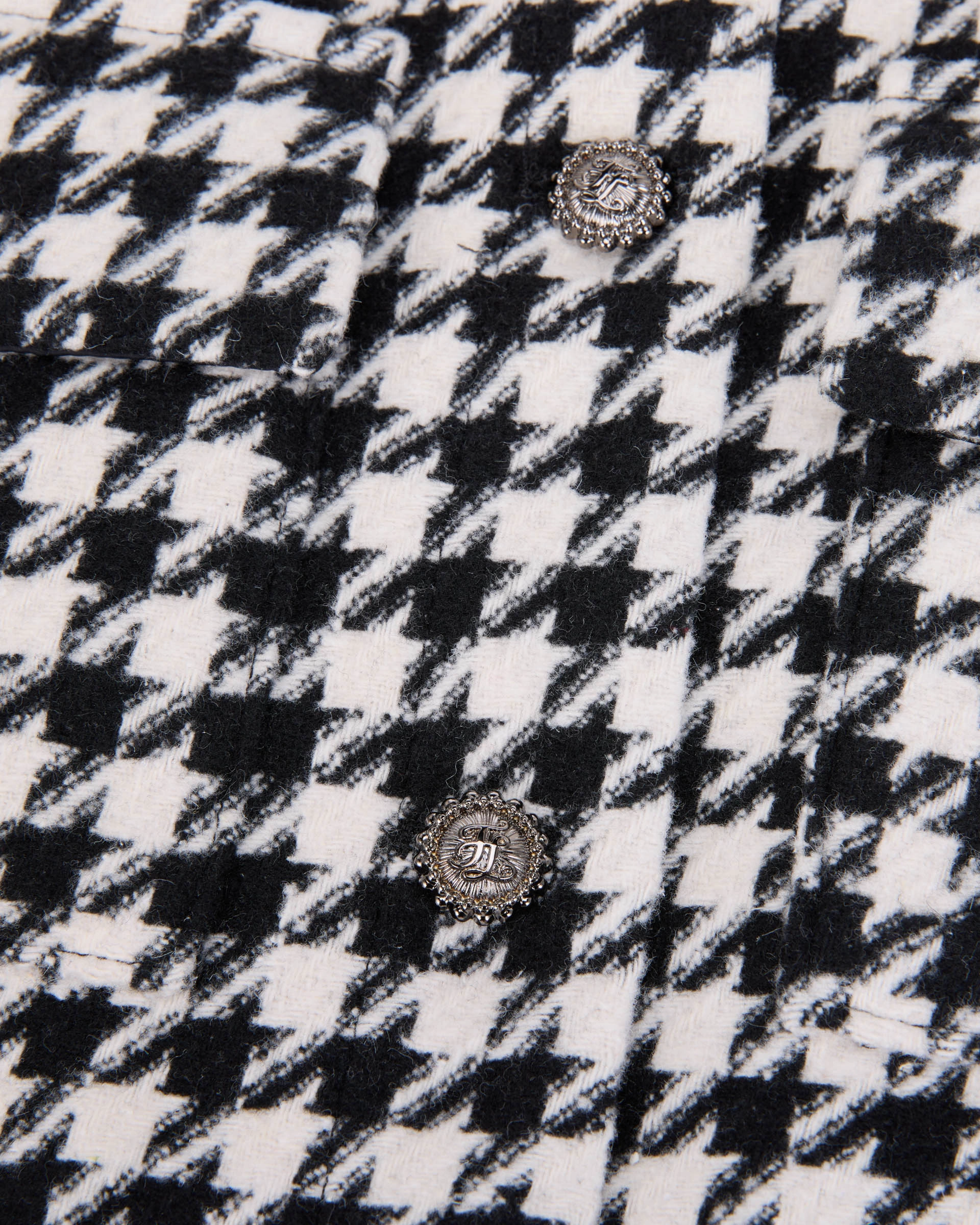 Ergonomic Shoulder Shape Houndstooth Checkered Quilted Vest - Black