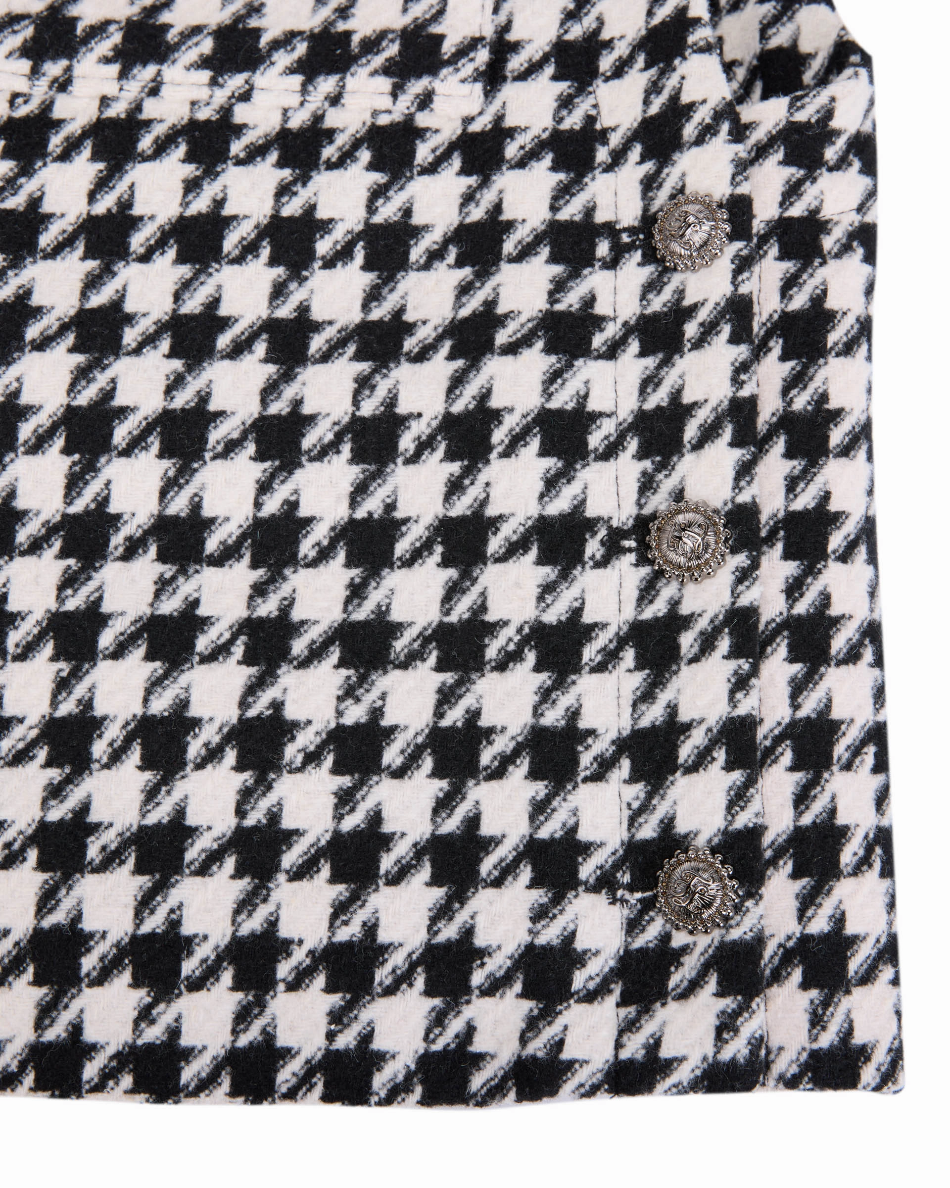 Houndstooth Checkered Quilted Vest - Black DoubleStitchedSeams SoftBrushed