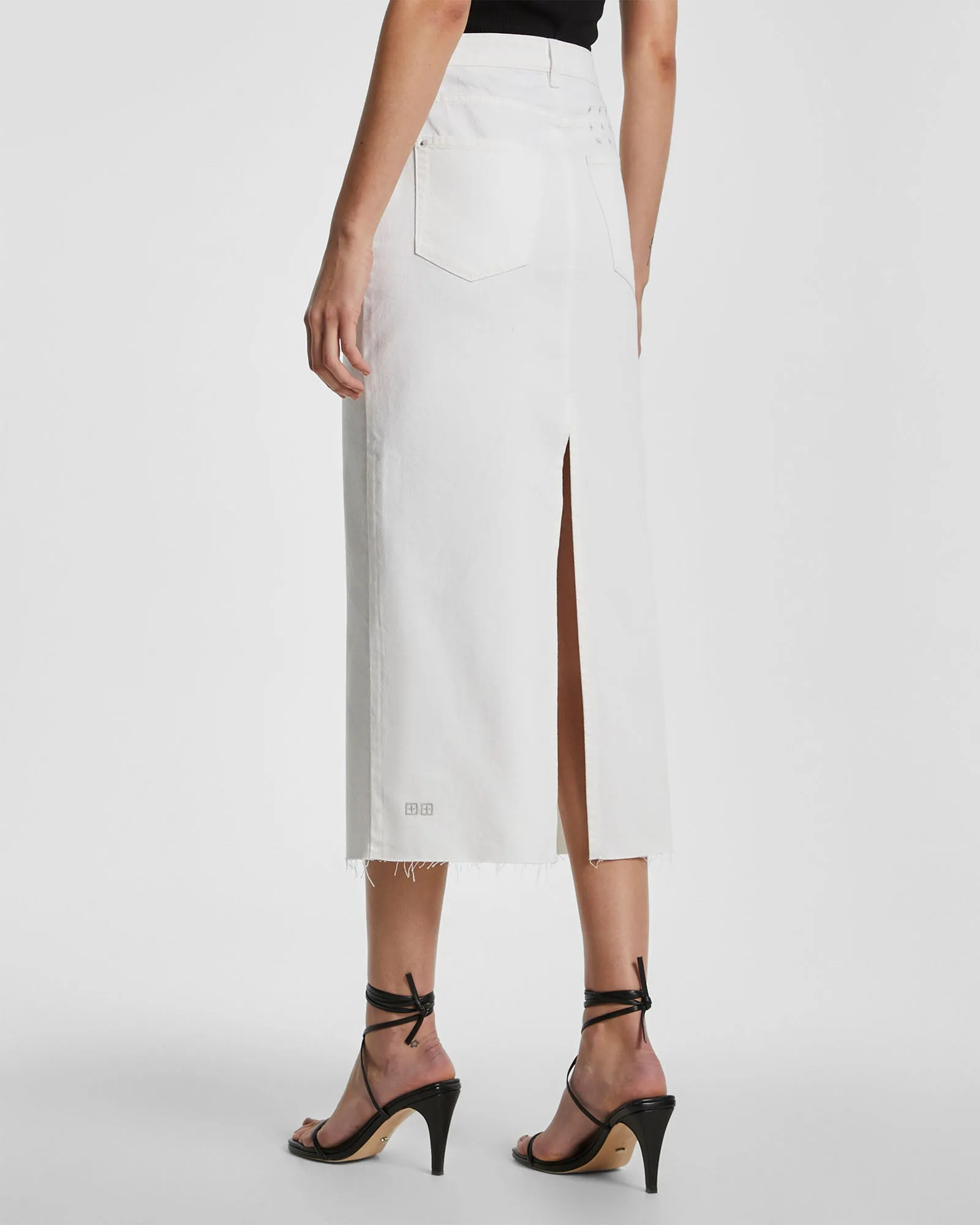 GRADUATE MIDI SKIRT BLANC Go To Piece