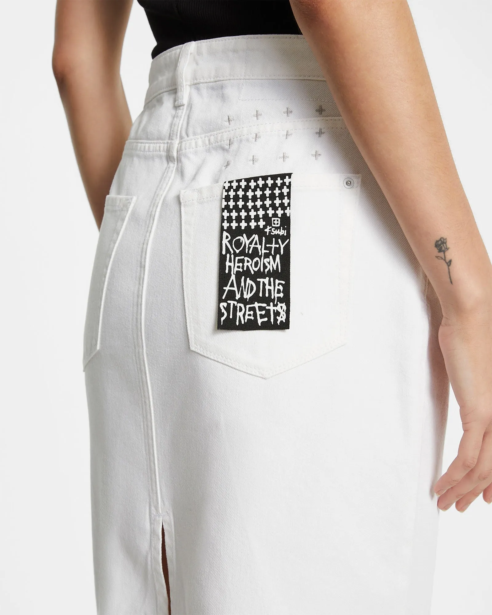 Classic Vibe GRADUATE MIDI SKIRT BLANC