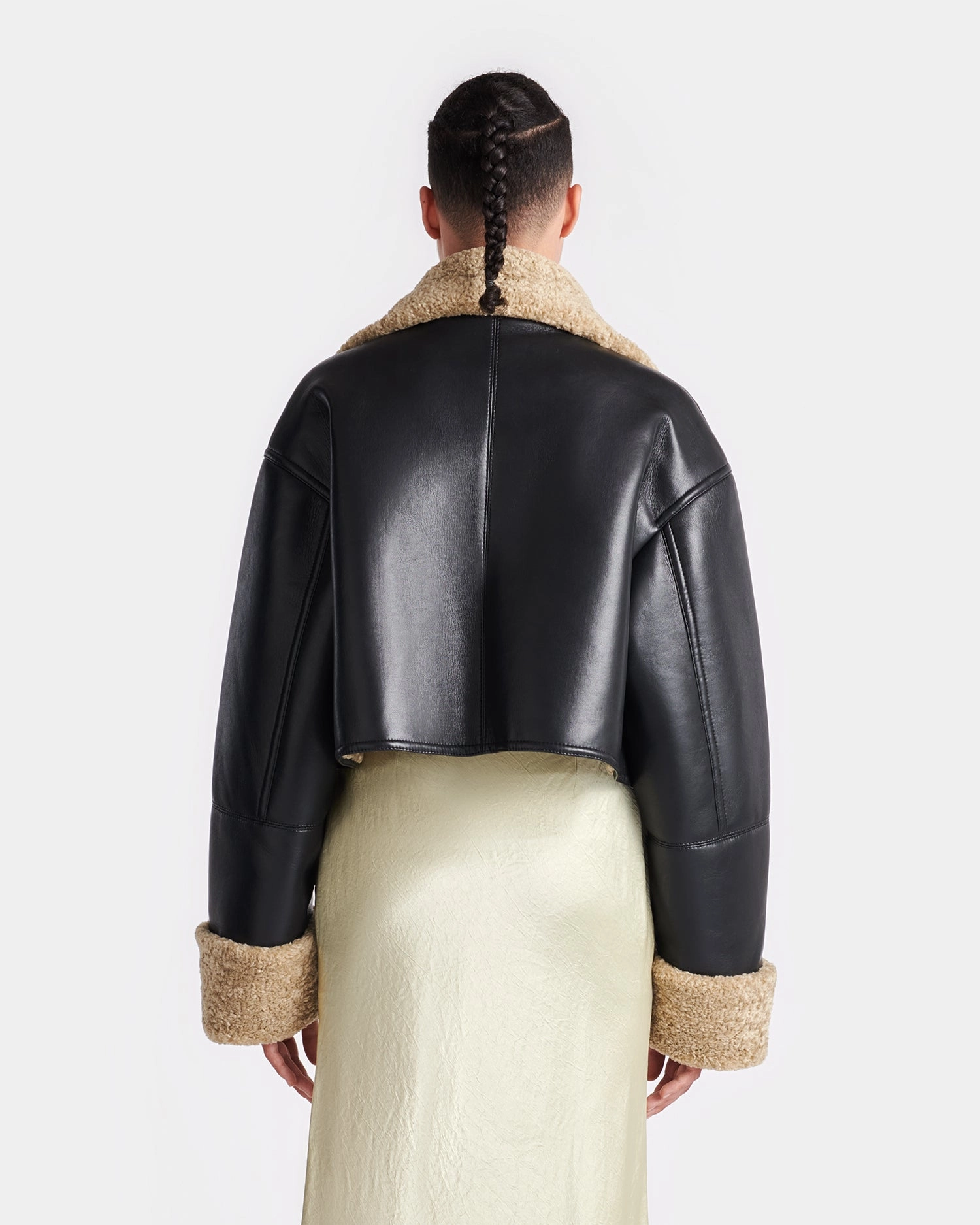 darts Odor Eliminating Fibers Jemma - Bonded Shearling Jacket - Cornstalk/Black