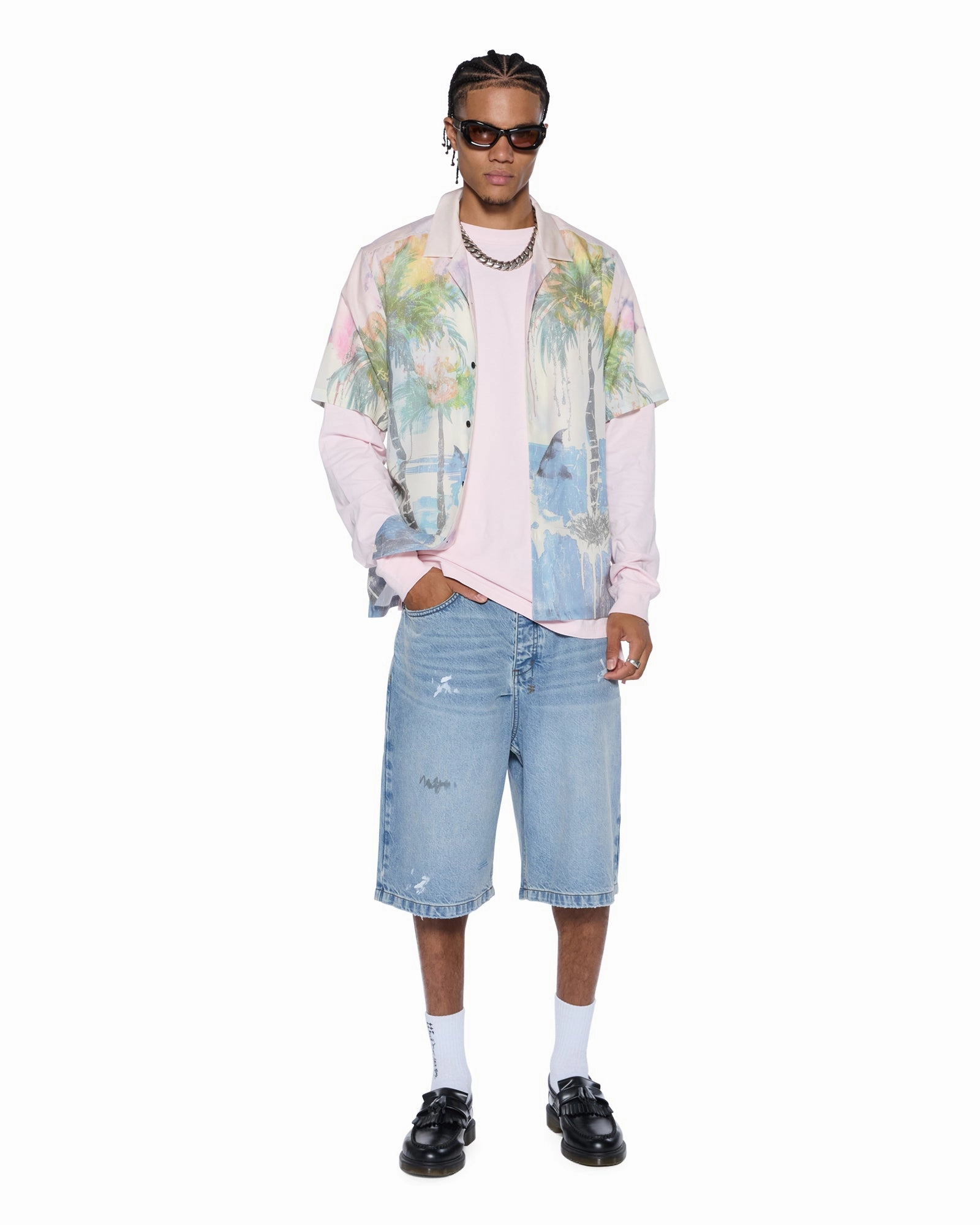 ALLDAY BIGGIE LS TEE ICE QUARTZ Fresh Style Double Stitched Seams